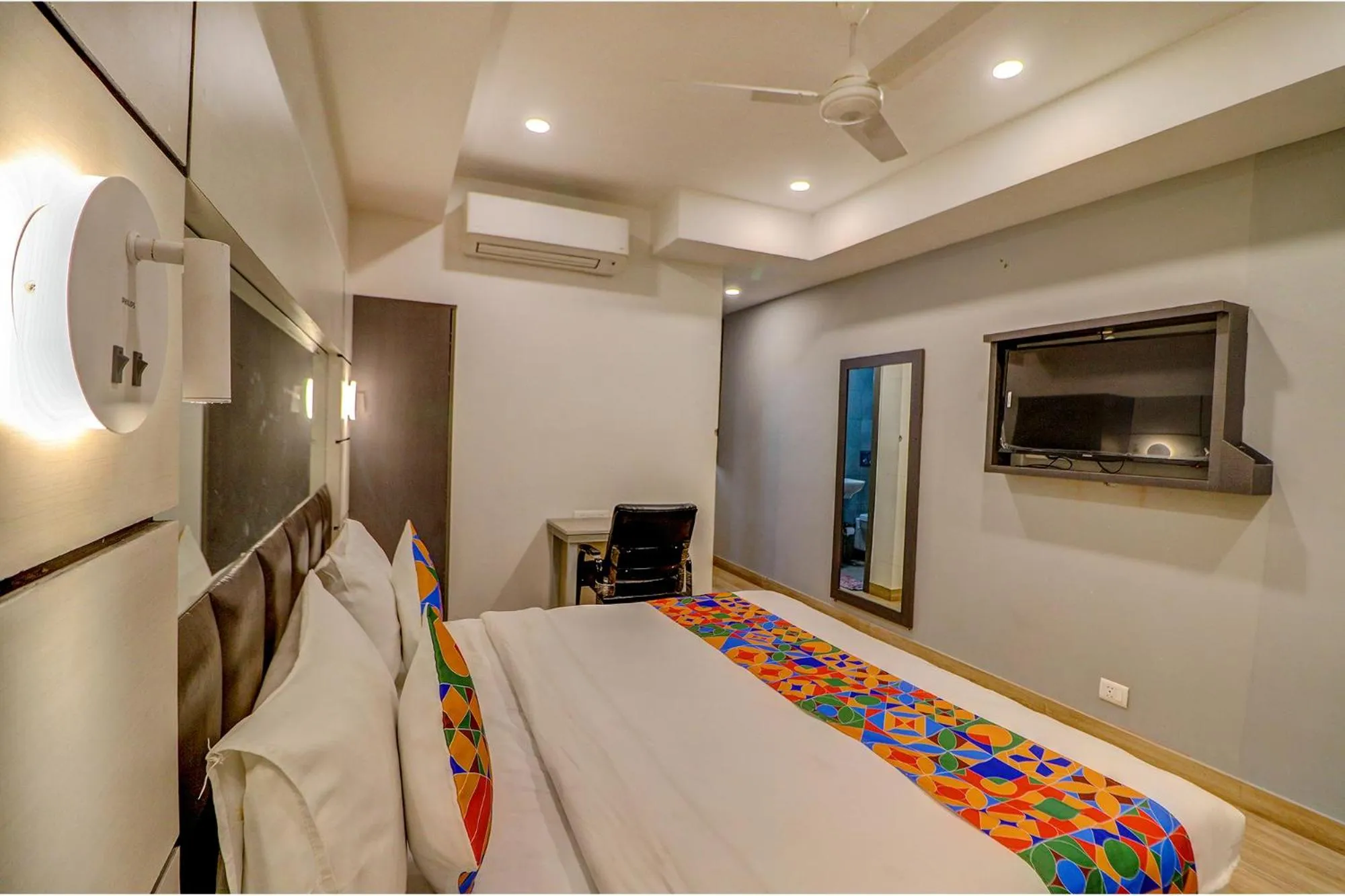 Bed in FabHotel Kirti Nagar