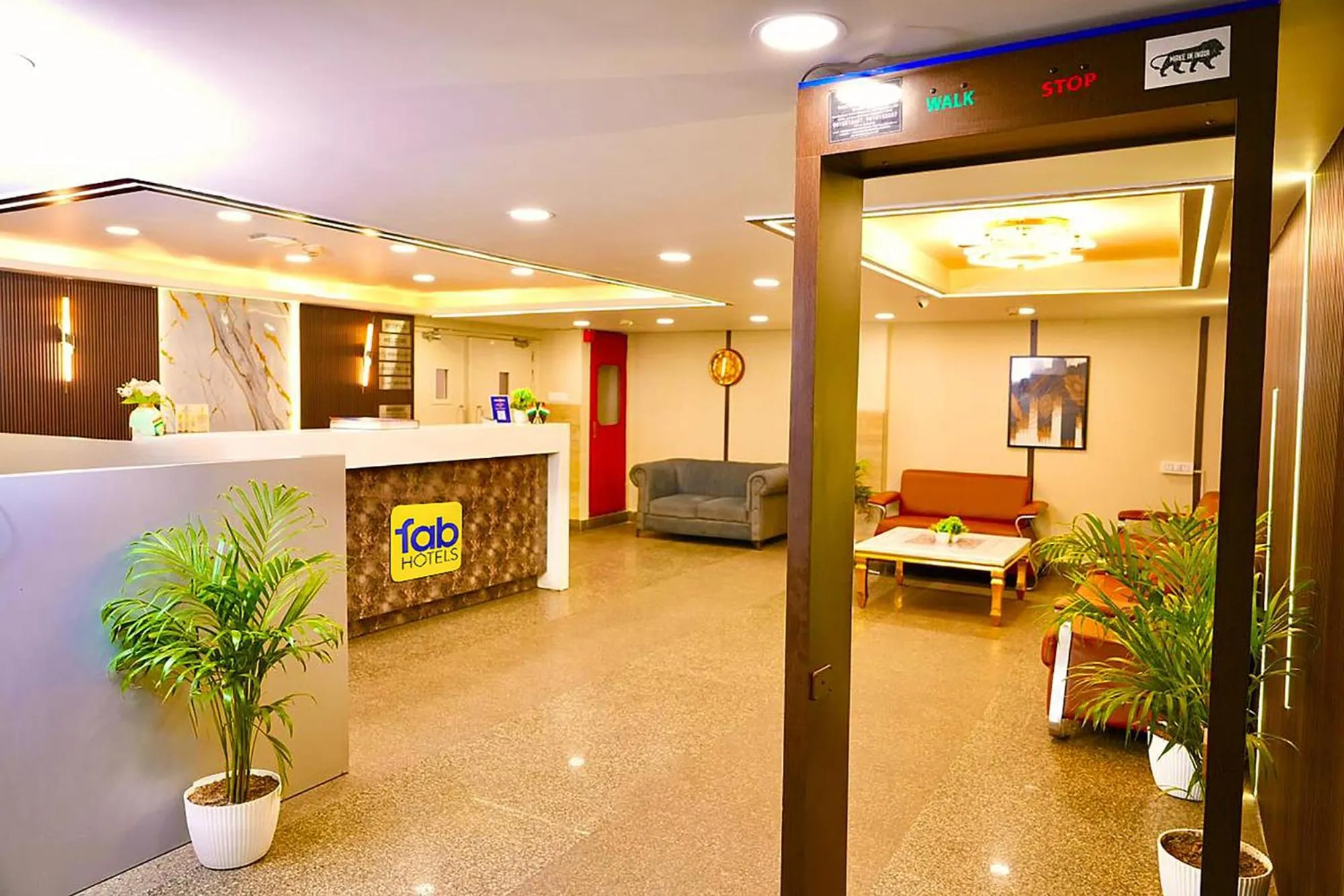 Lobby or reception in FabHotel Kirti Nagar