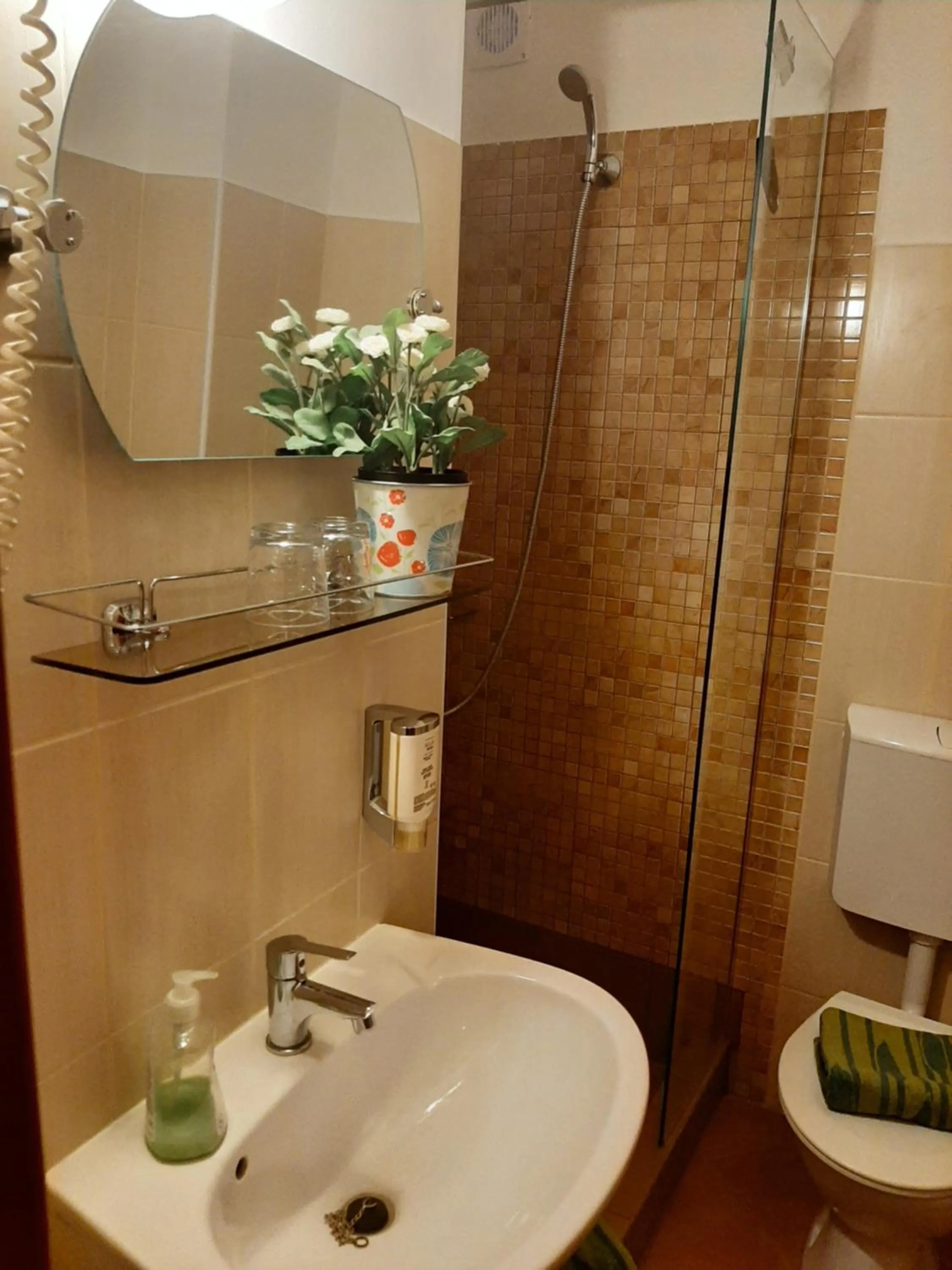 Shower in HELIOS Hotel Apartments