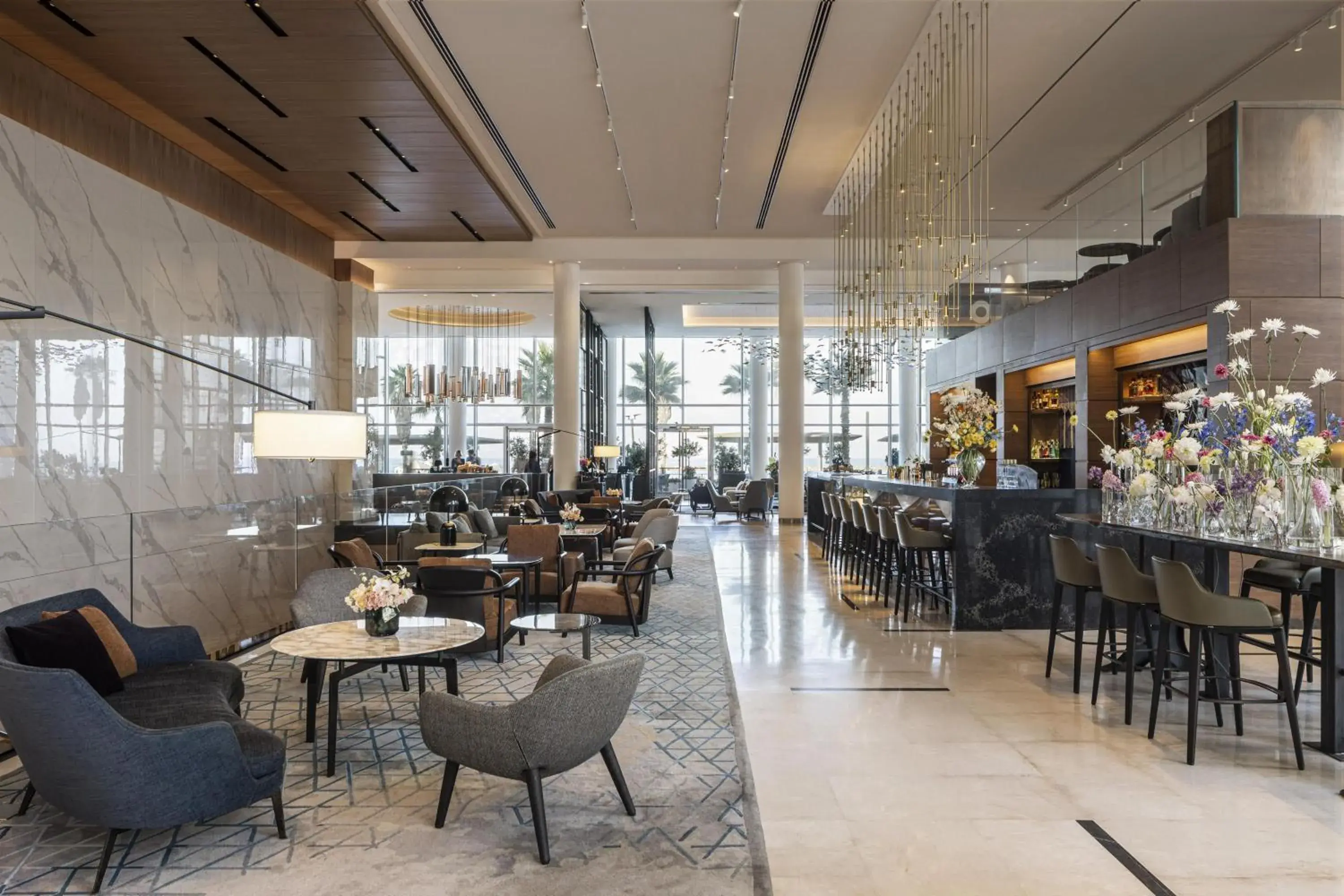 Lounge or bar in The David Kempinski Tel Aviv Lounge or bar in The David Kempinski Tel Aviv