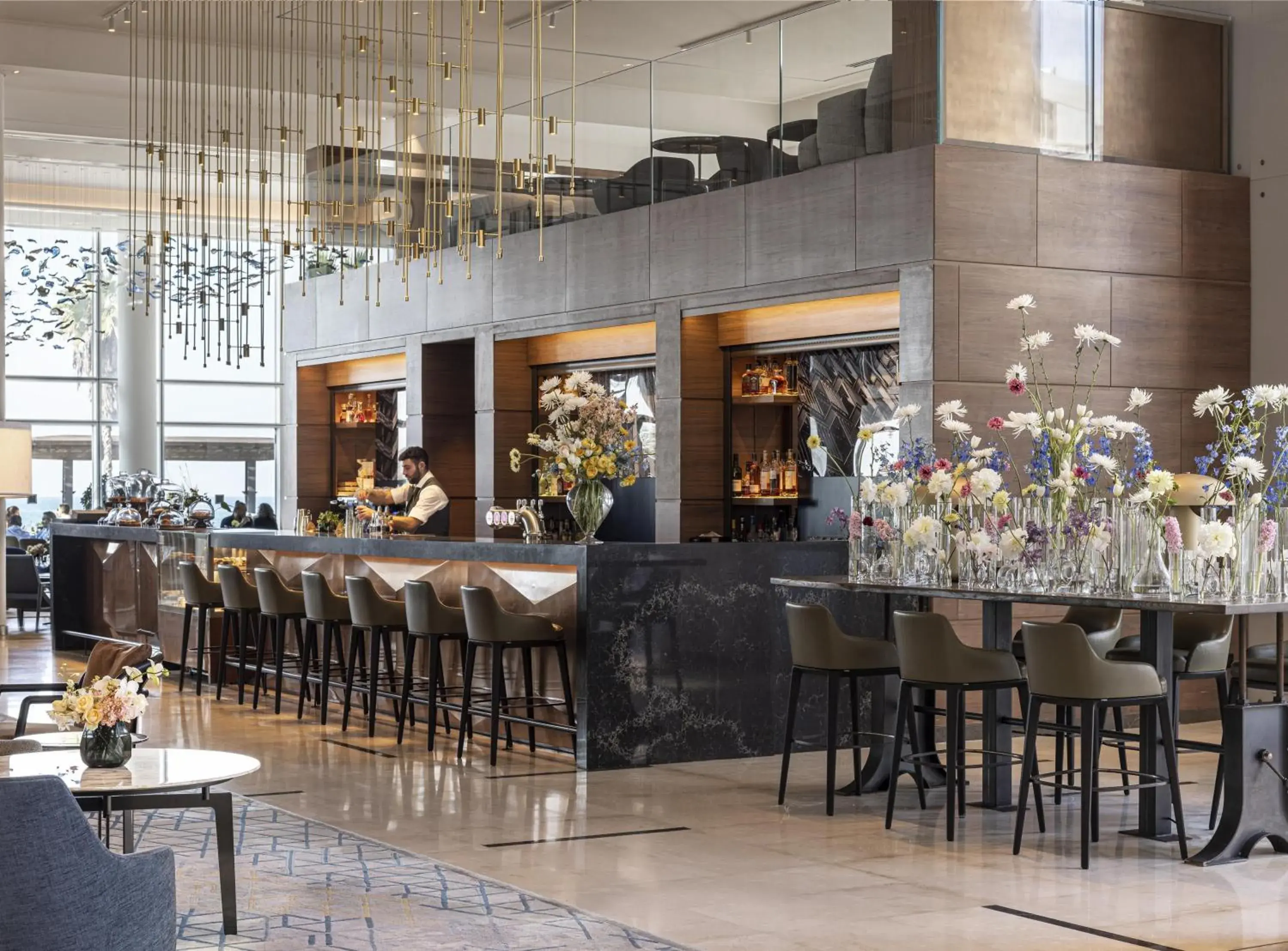 Lounge or bar in The David Kempinski Tel Aviv Lounge or bar in The David Kempinski Tel Aviv