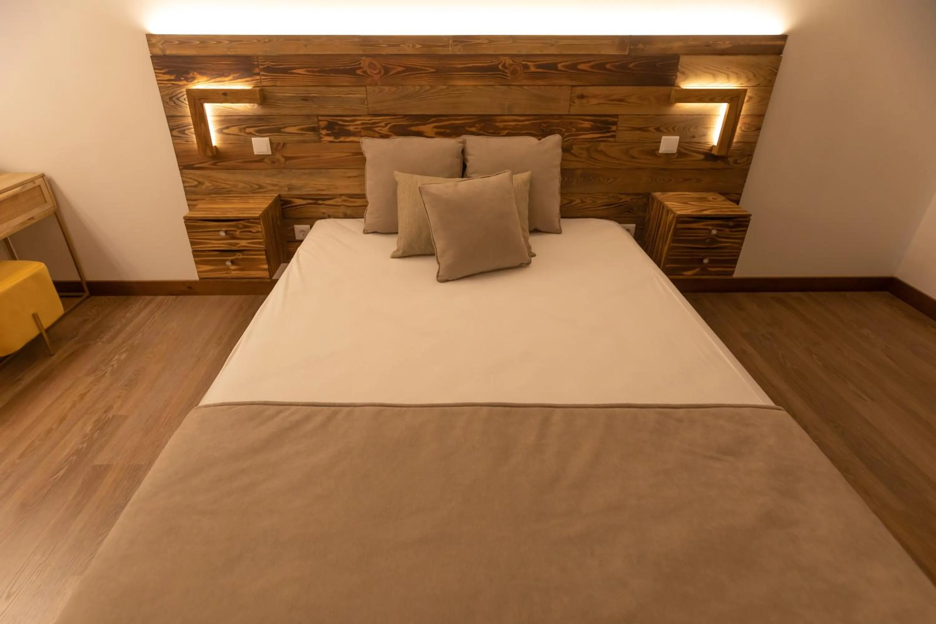 Bed in Golden Mirror