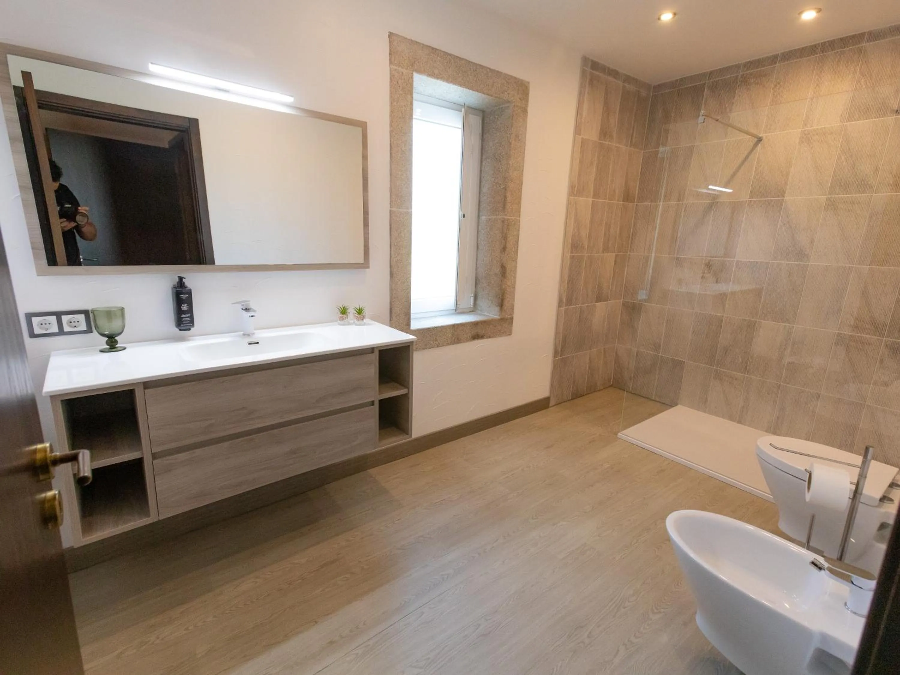 Bathroom in Golden Mirror