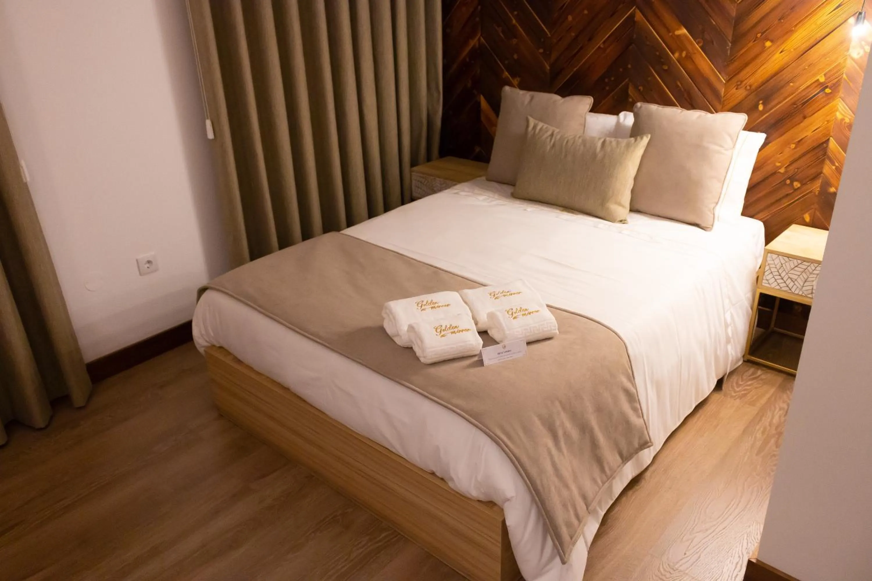 Bed in Golden Mirror