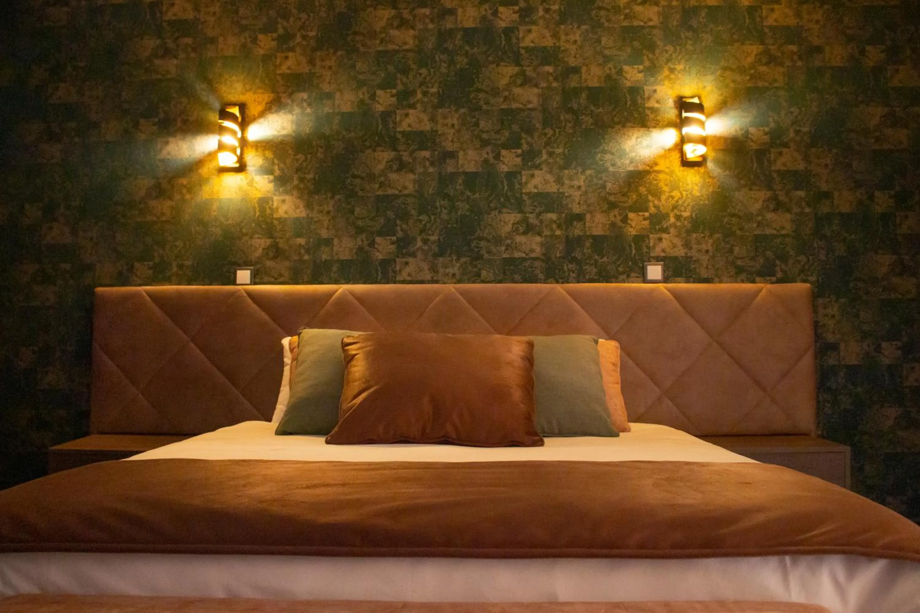 Bed in Golden Mirror