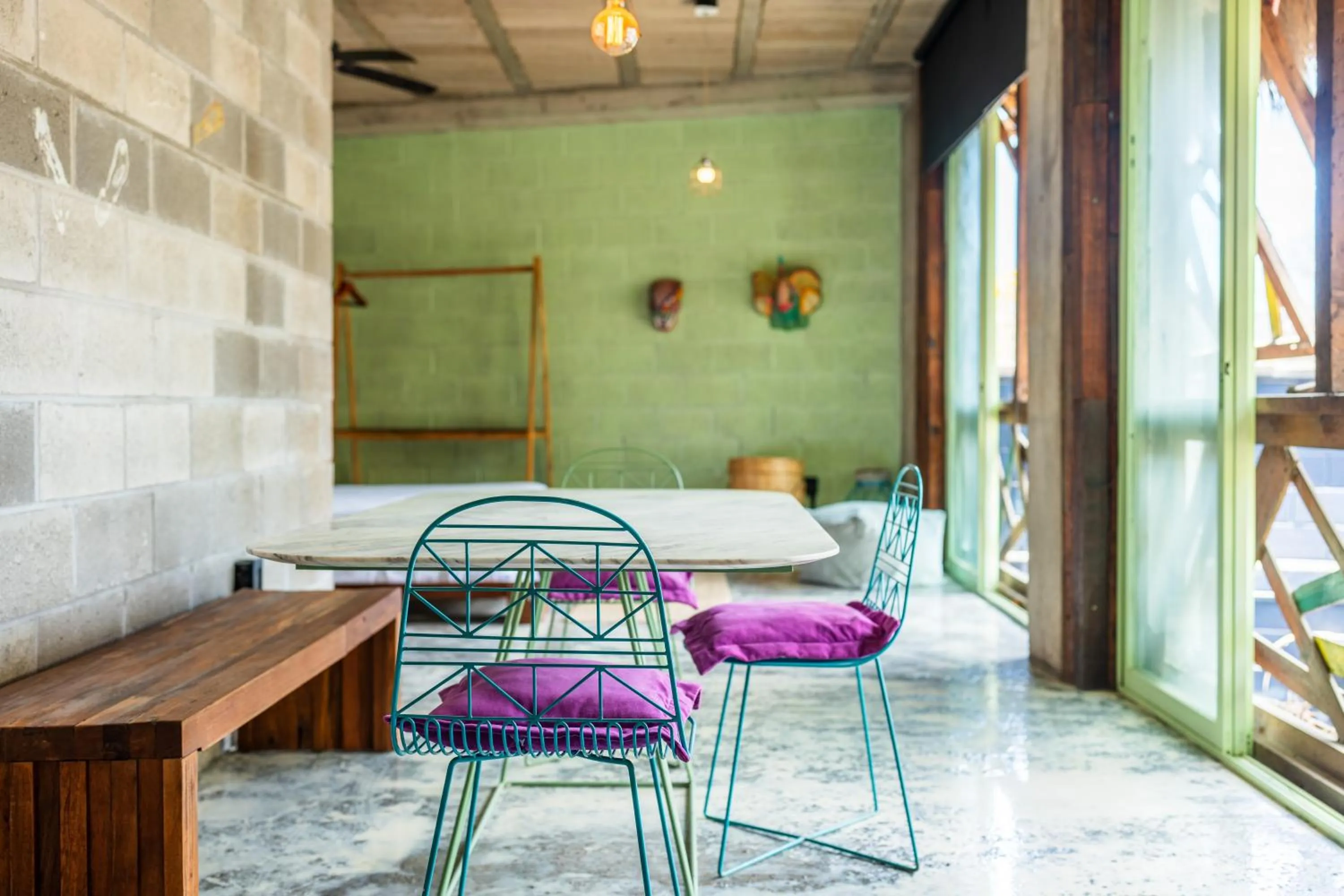 Dining area in Papelillo Lofts