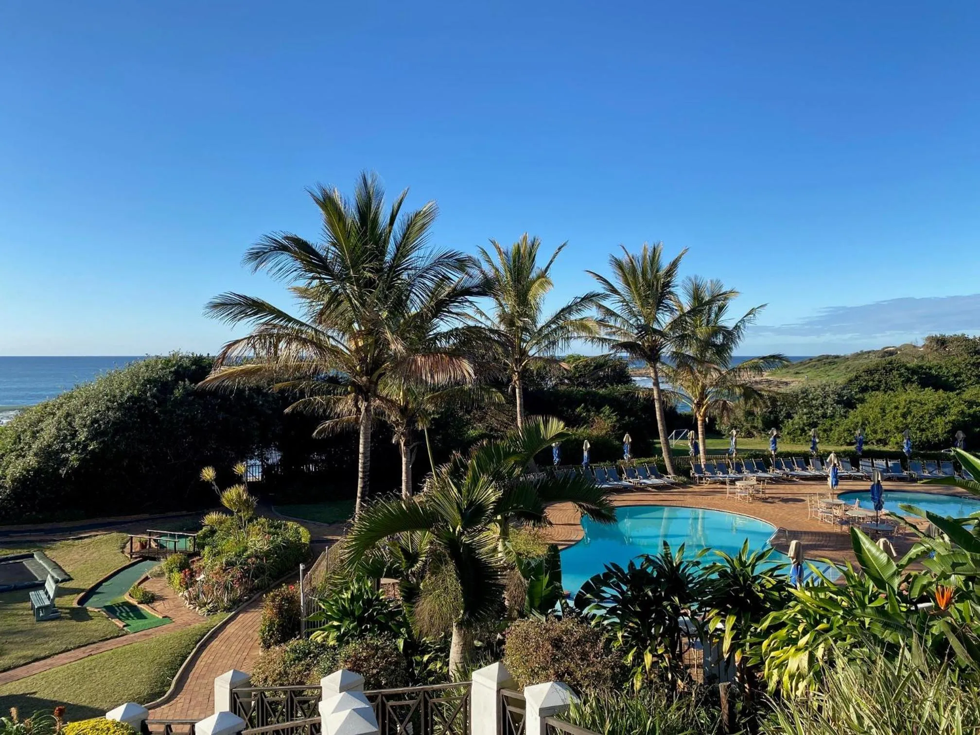 Pool view in Pumula Beach Hotel