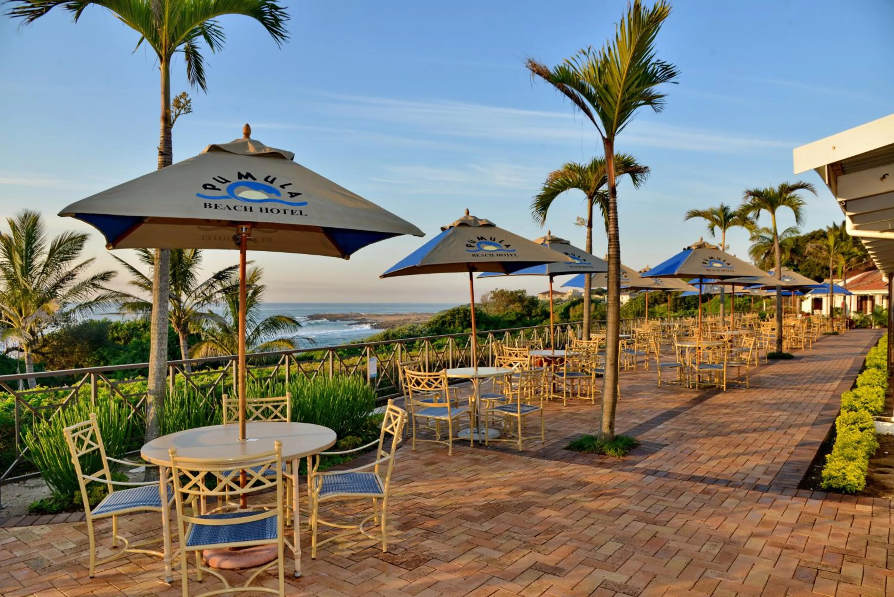 Patio in Pumula Beach Hotel