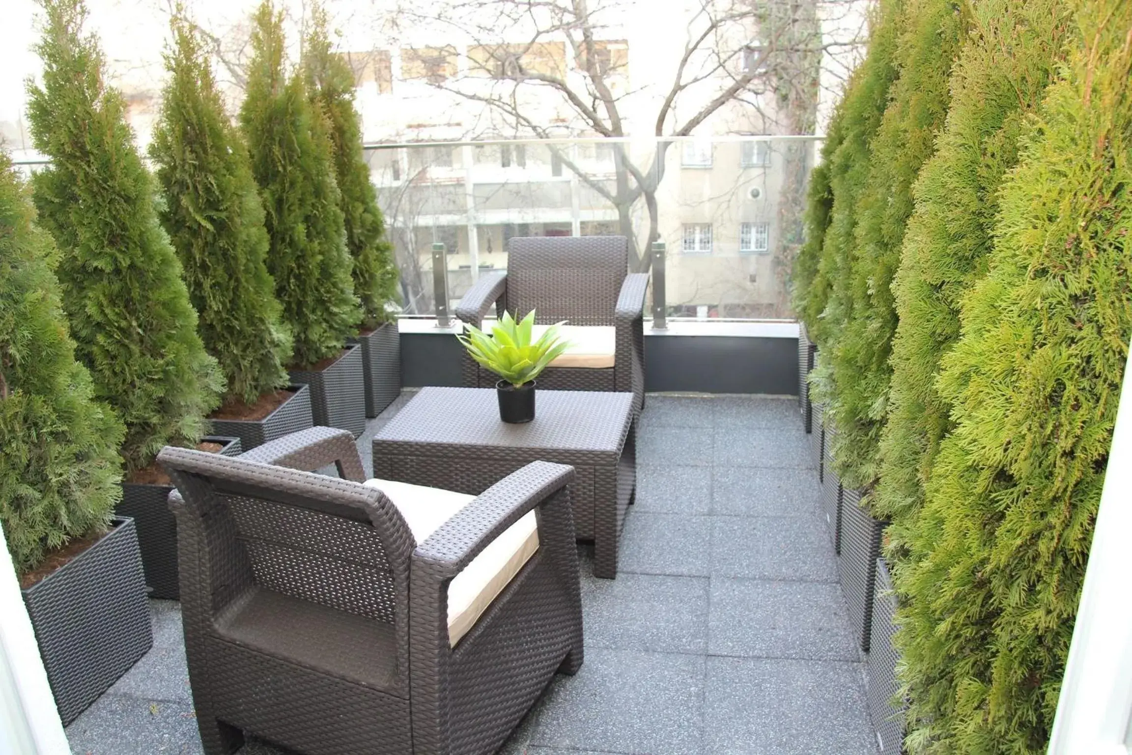 Balcony/Terrace in Exe Carlton Hotel Budapest