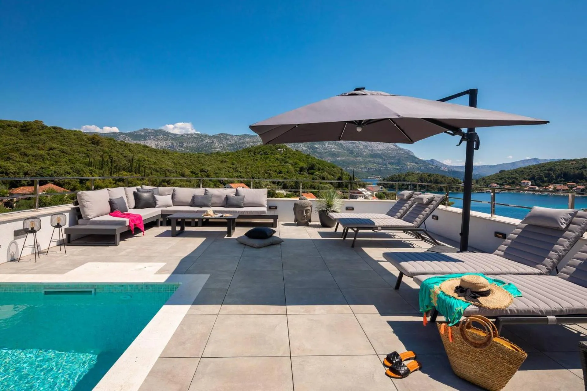 Pool view in Villa Buddha Bay