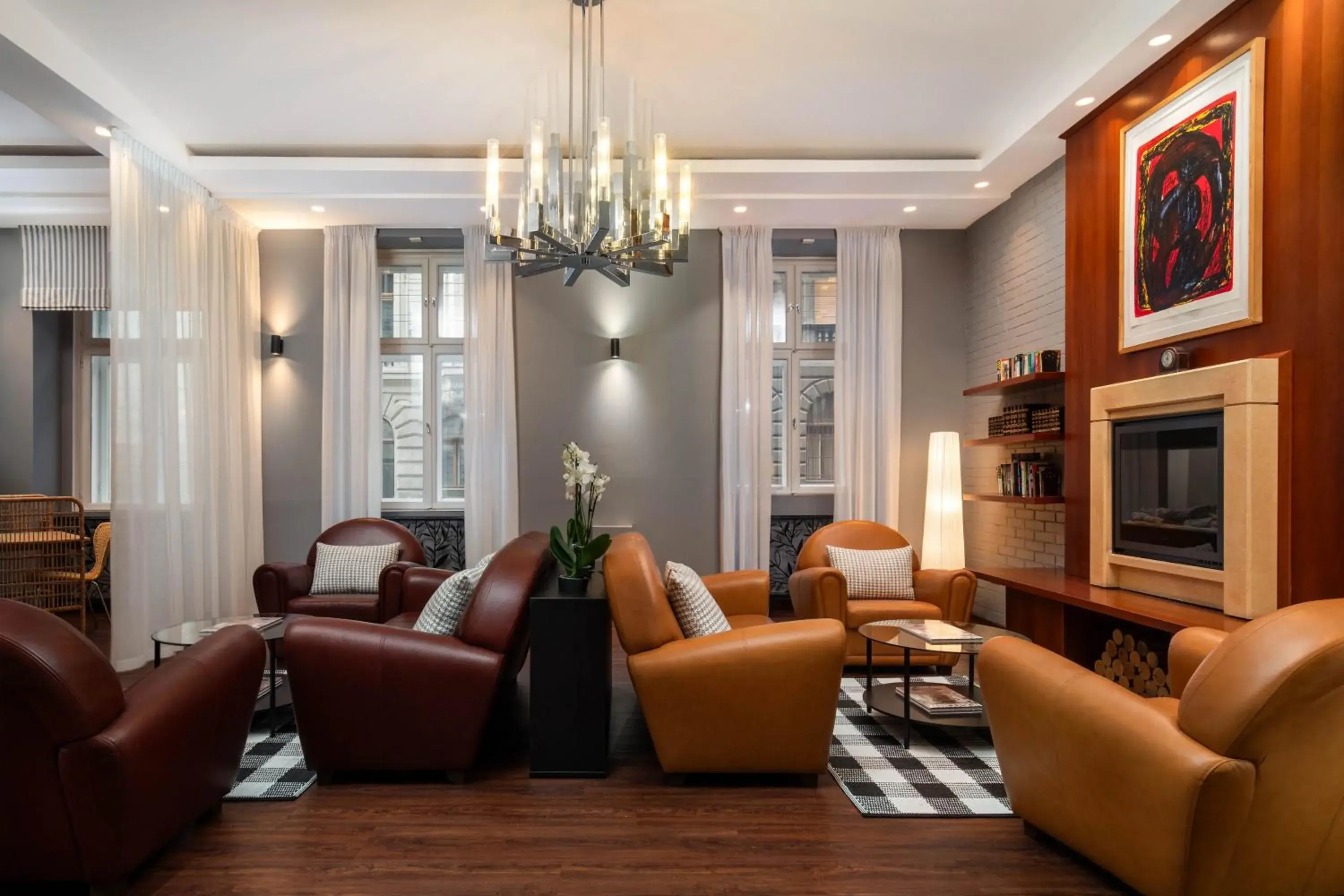 Lobby or reception in Mamaison Residence Izabella Budapest Lobby or reception in Mamaison Residence Izabella Budapest