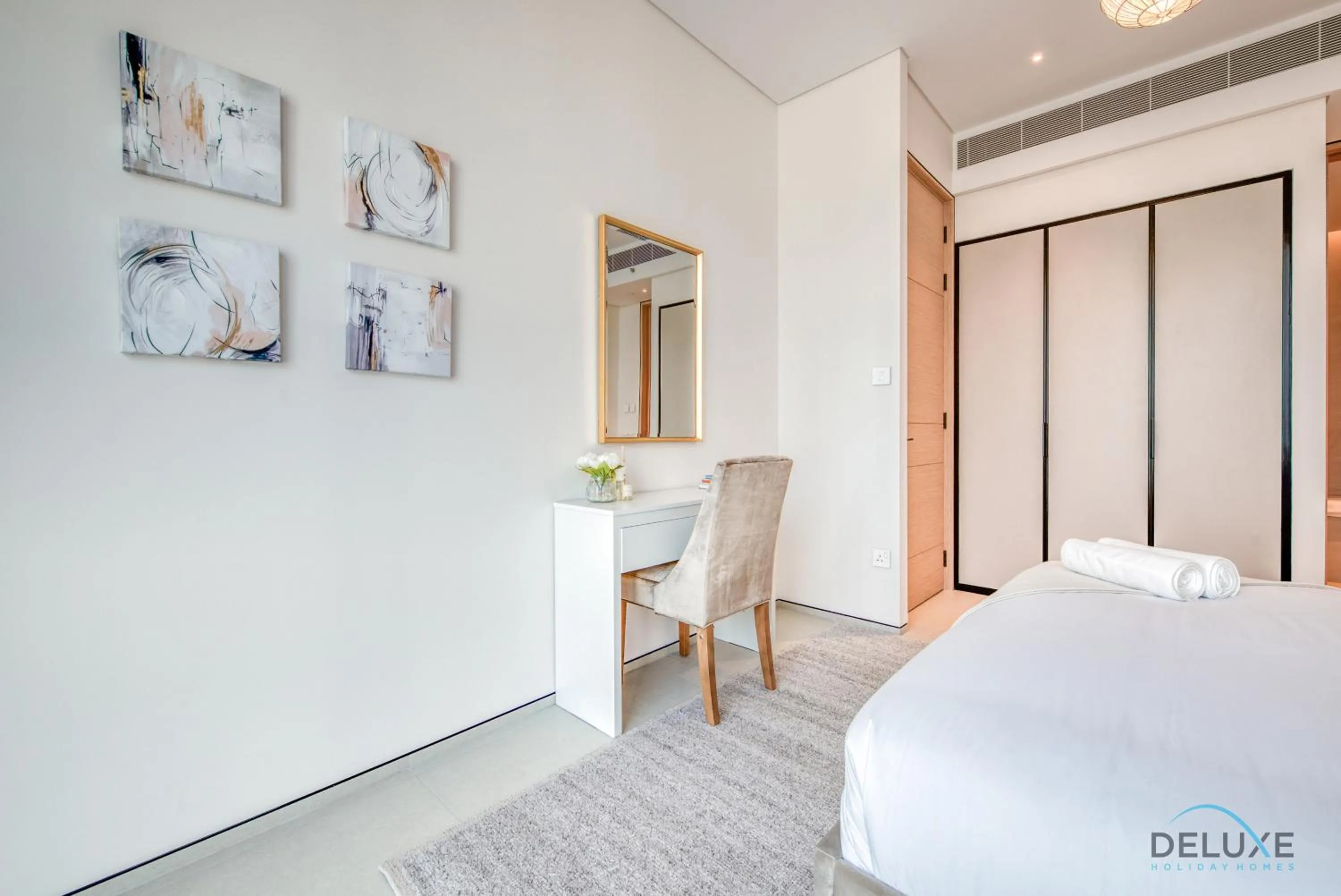 Photo of the whole room, Bed in Exquisite 1BR at The Address Residences in JBR by Deluxe Holiday Homes