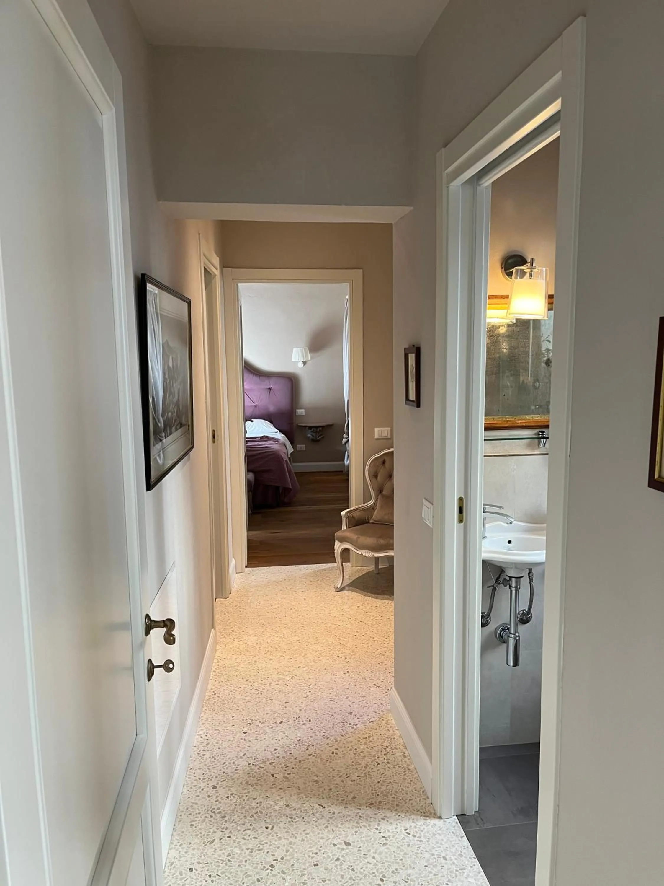 Photo of the whole room, Bed in Casa Virginia direct at the canal Cannaregio with own roof terrace