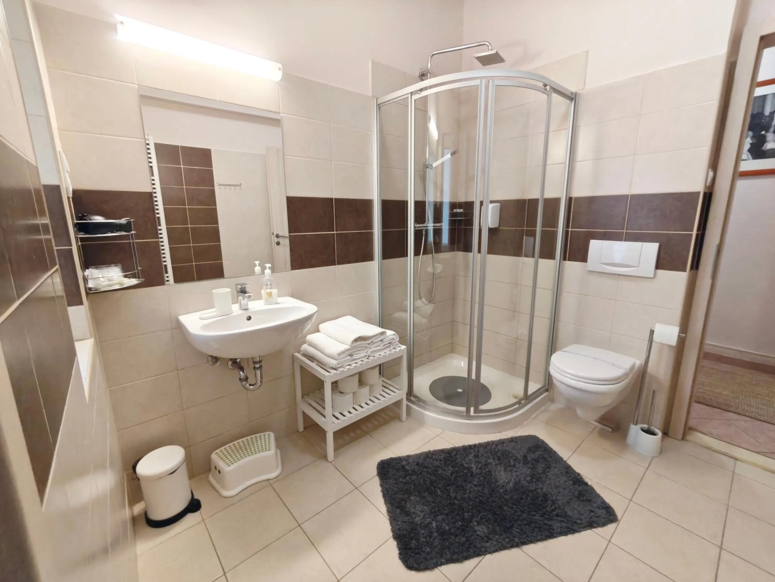 Shower in Budapest Csaszar Hotel