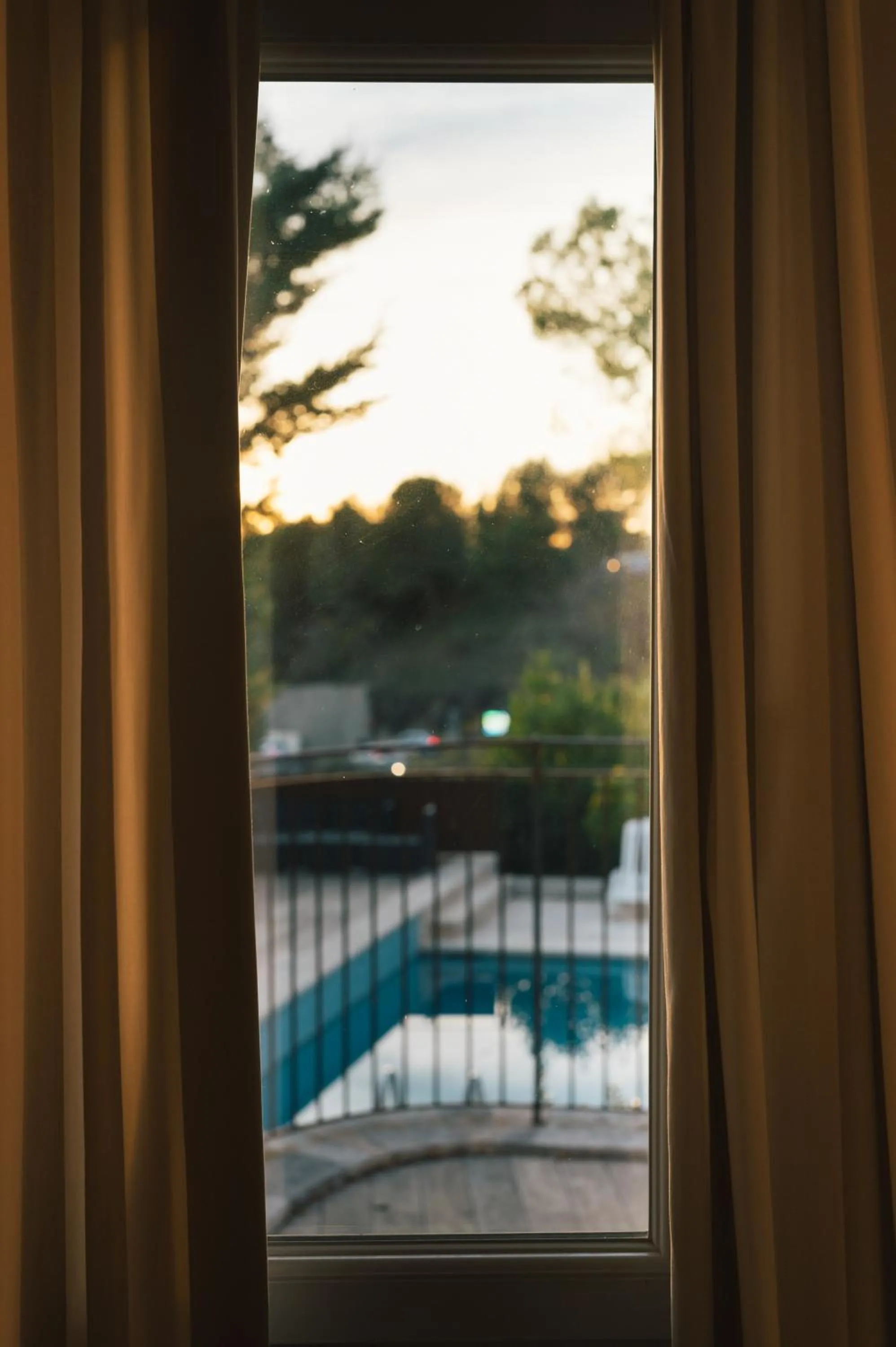 Pool view in Auberge du Rédier - Logis Hôtels