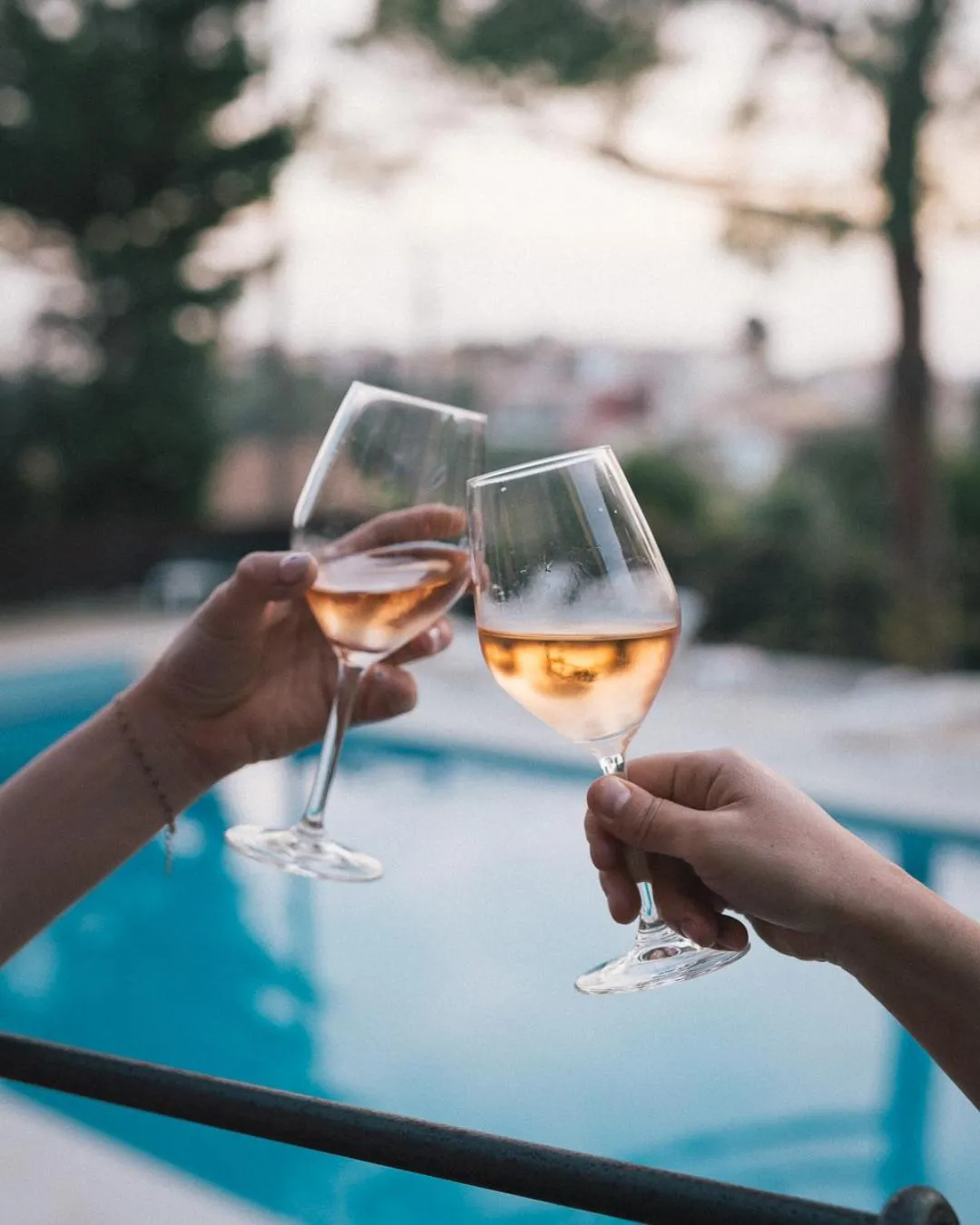 Pool view in Auberge du Rédier - Logis Hôtels