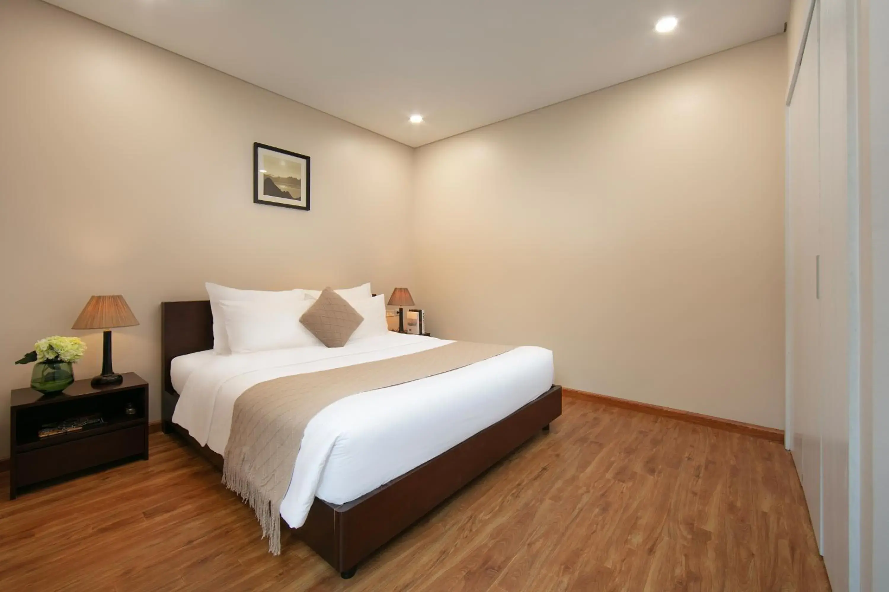 Bed in HB Serviced Apartment - 12 Trần Quý Kiên Bed in HB Serviced Apartment - 12 Trần Quý Kiên