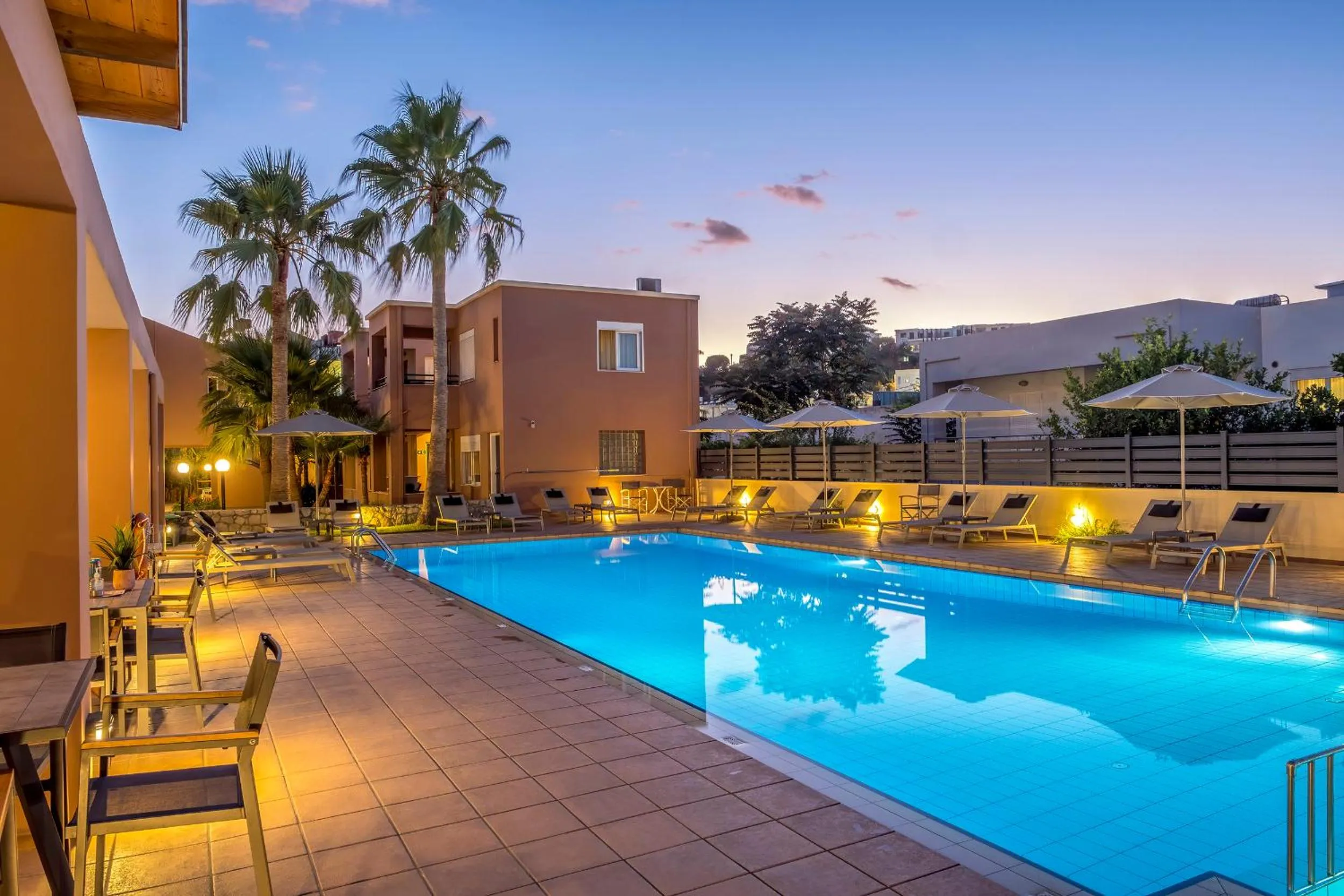 Patio in Theos Holidays Apartments