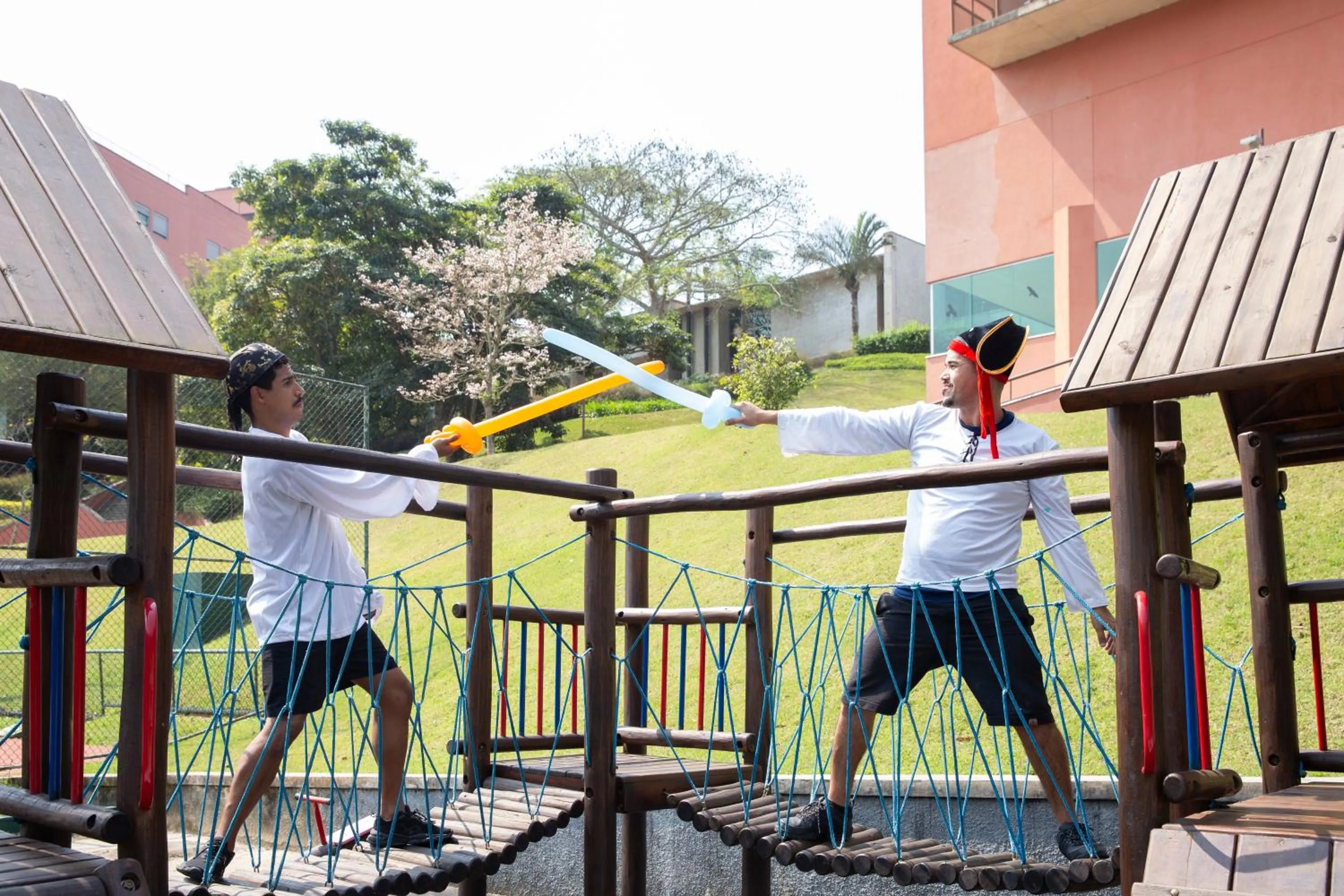 Children play ground in Almenat Embu Das Artes Sao Paulo, Tapestry Collection