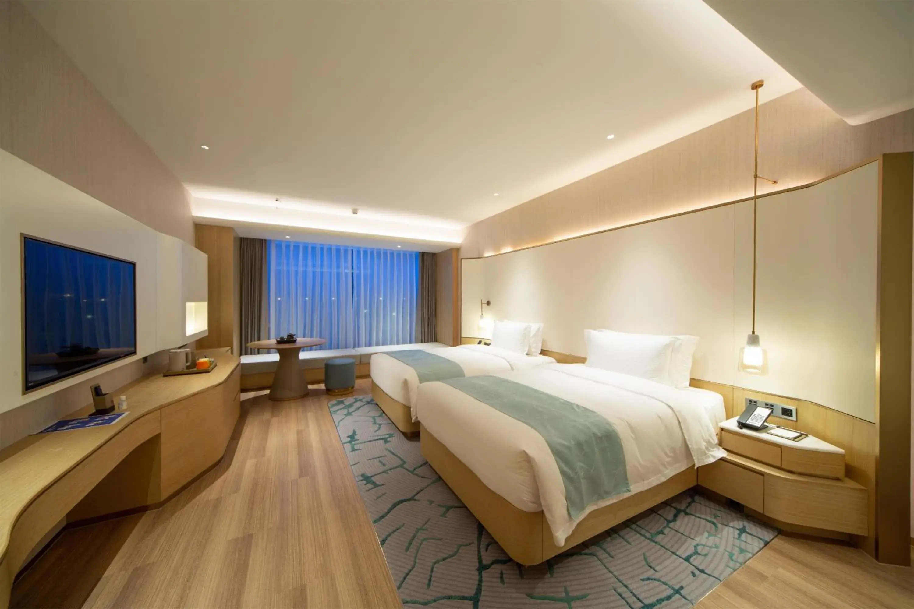 Deluxe Twin Room with Garden View in Wyndham Garden Jinjiang Deluxe Twin Room with Garden View in Wyndham Garden Jinjiang