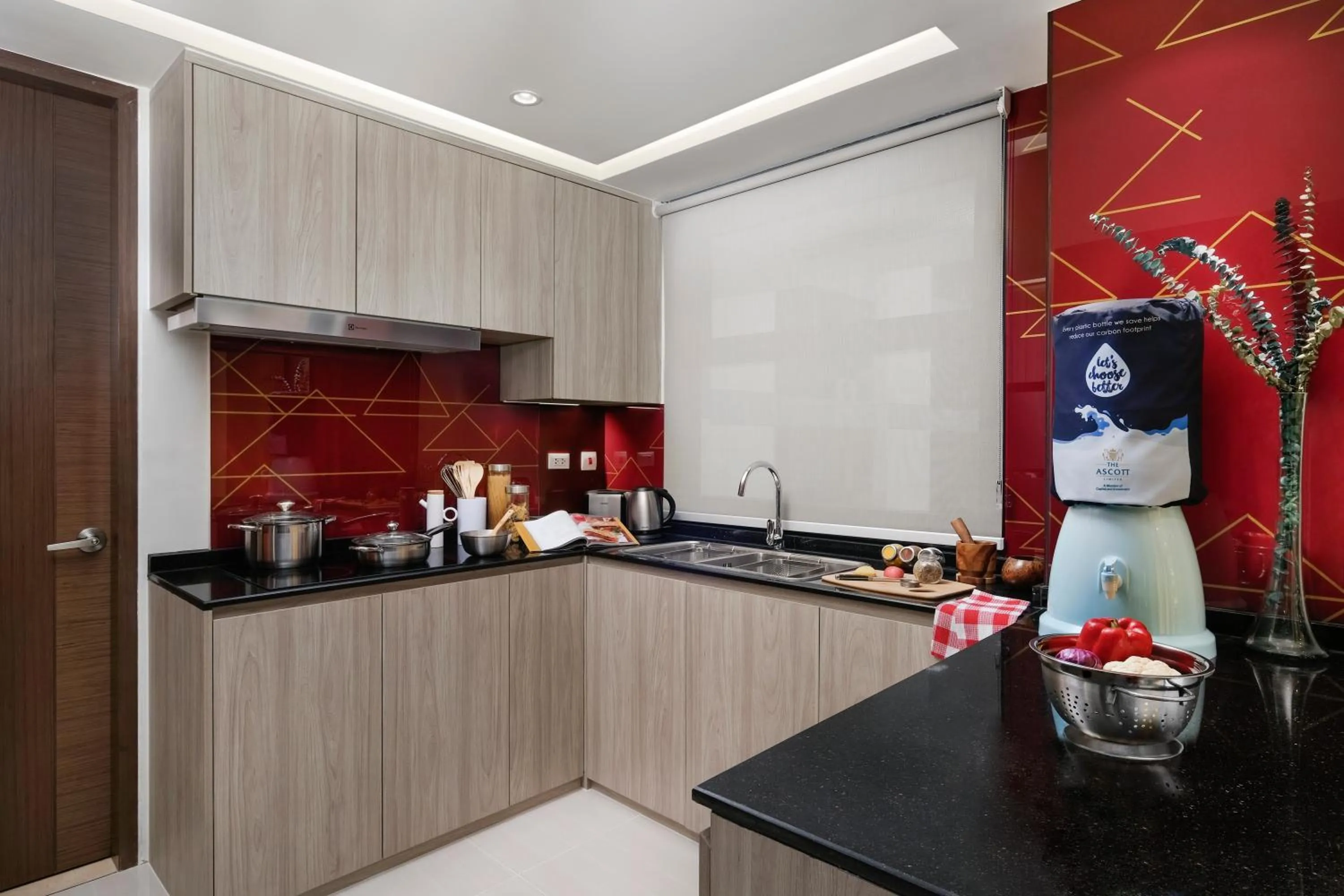 Kitchen or kitchenette in Somerset Central Salcedo Makati