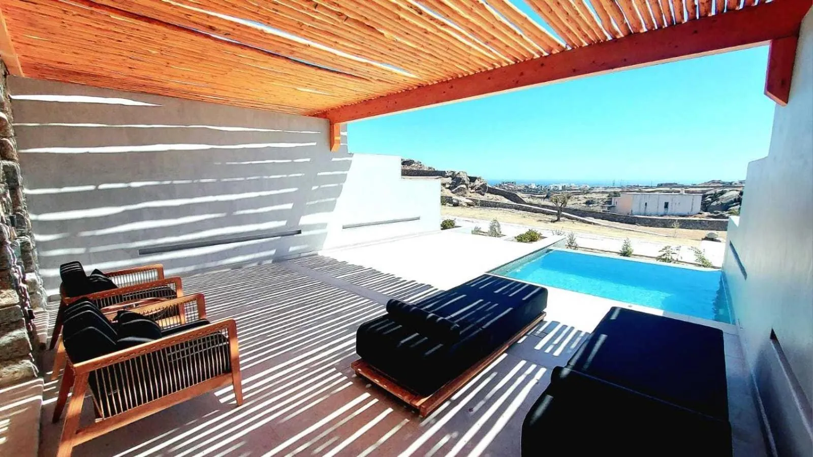 Balcony/Terrace in Privilege houses Mykonos