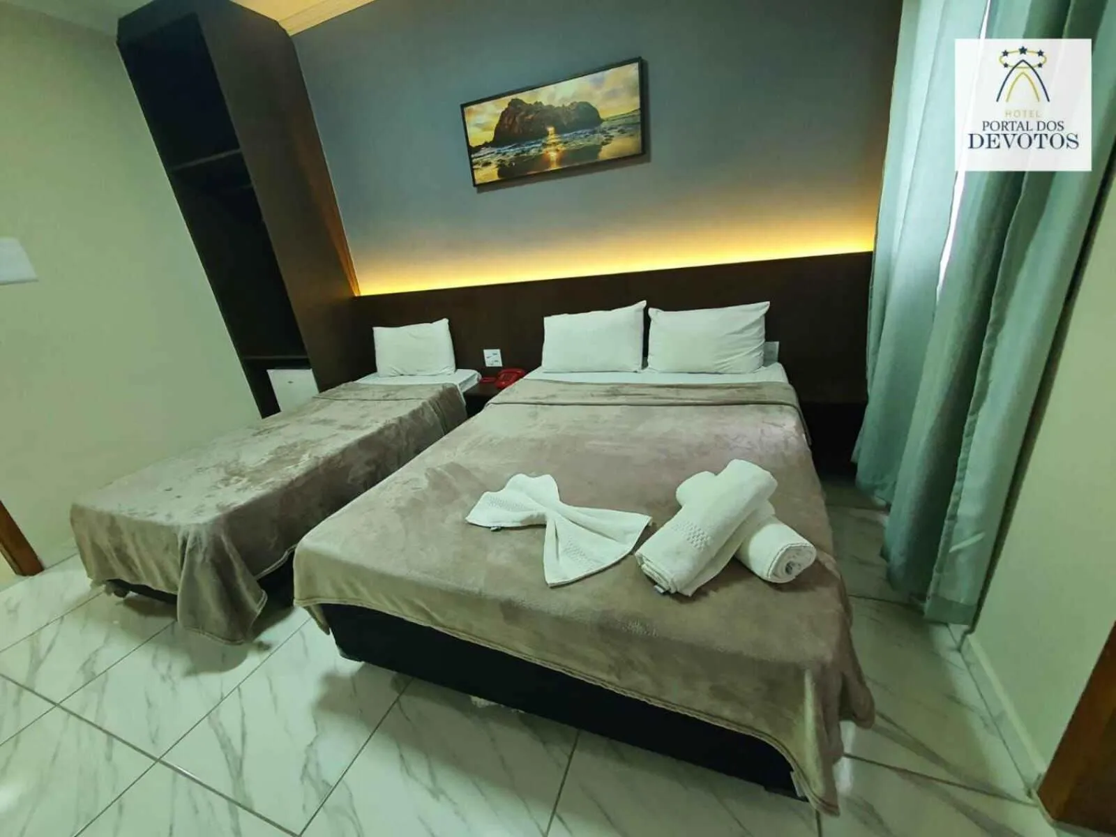 Bed in Hotel Portal dos Devotos
