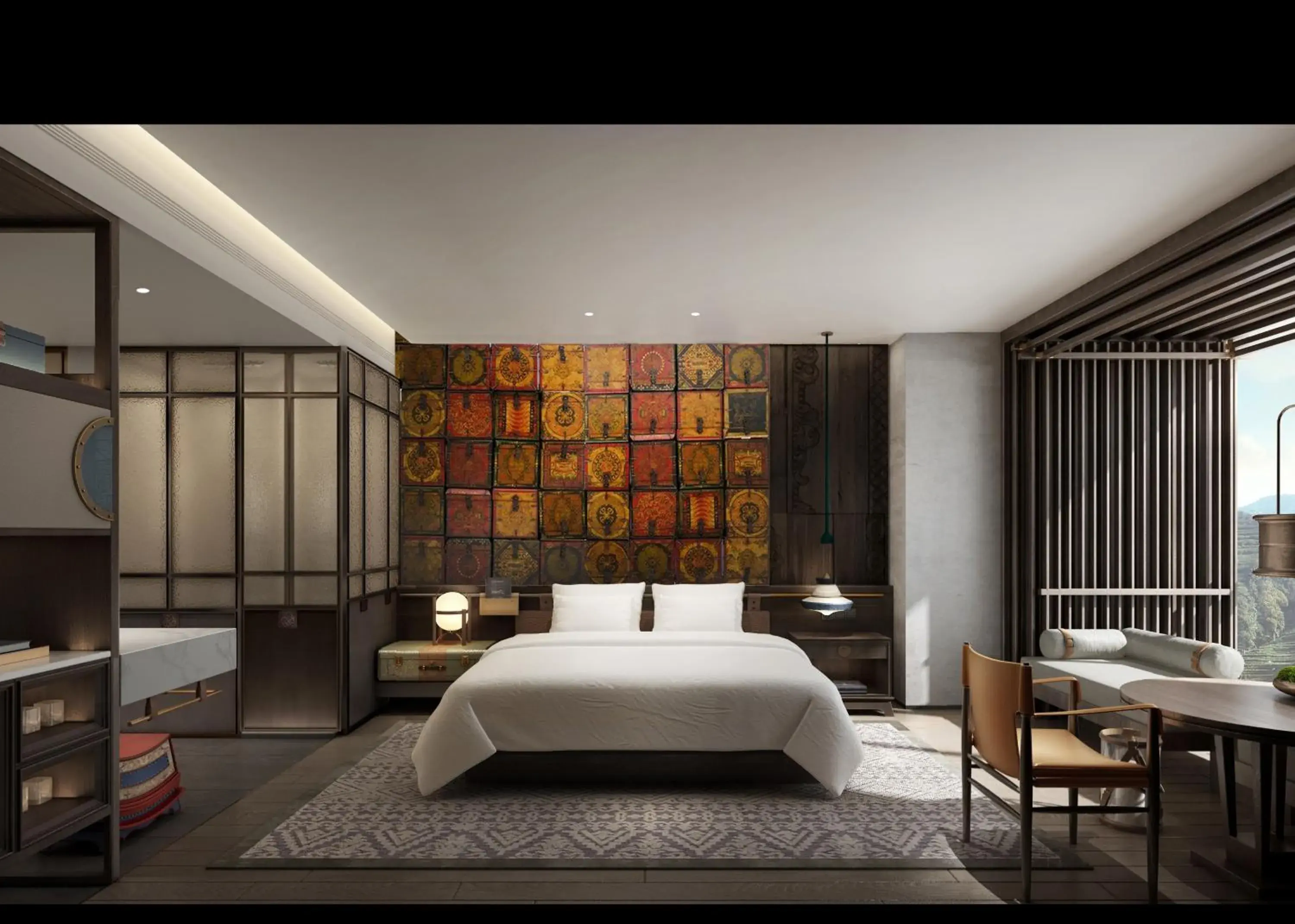 Bed in Hotel Indigo Jiuzhai by IHG Bed in Hotel Indigo Jiuzhai by IHG