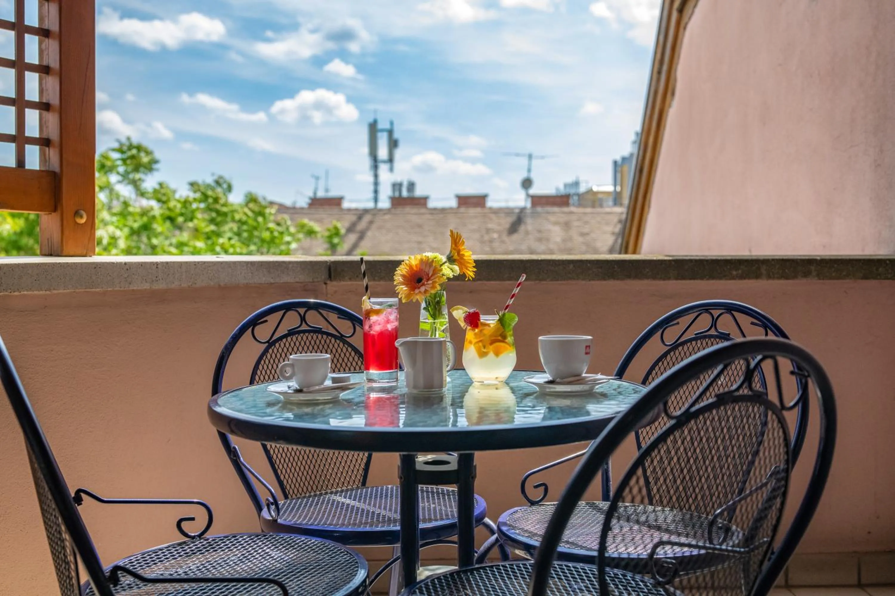 Balcony/Terrace in Corvin Hotel Budapest Sissi Wing