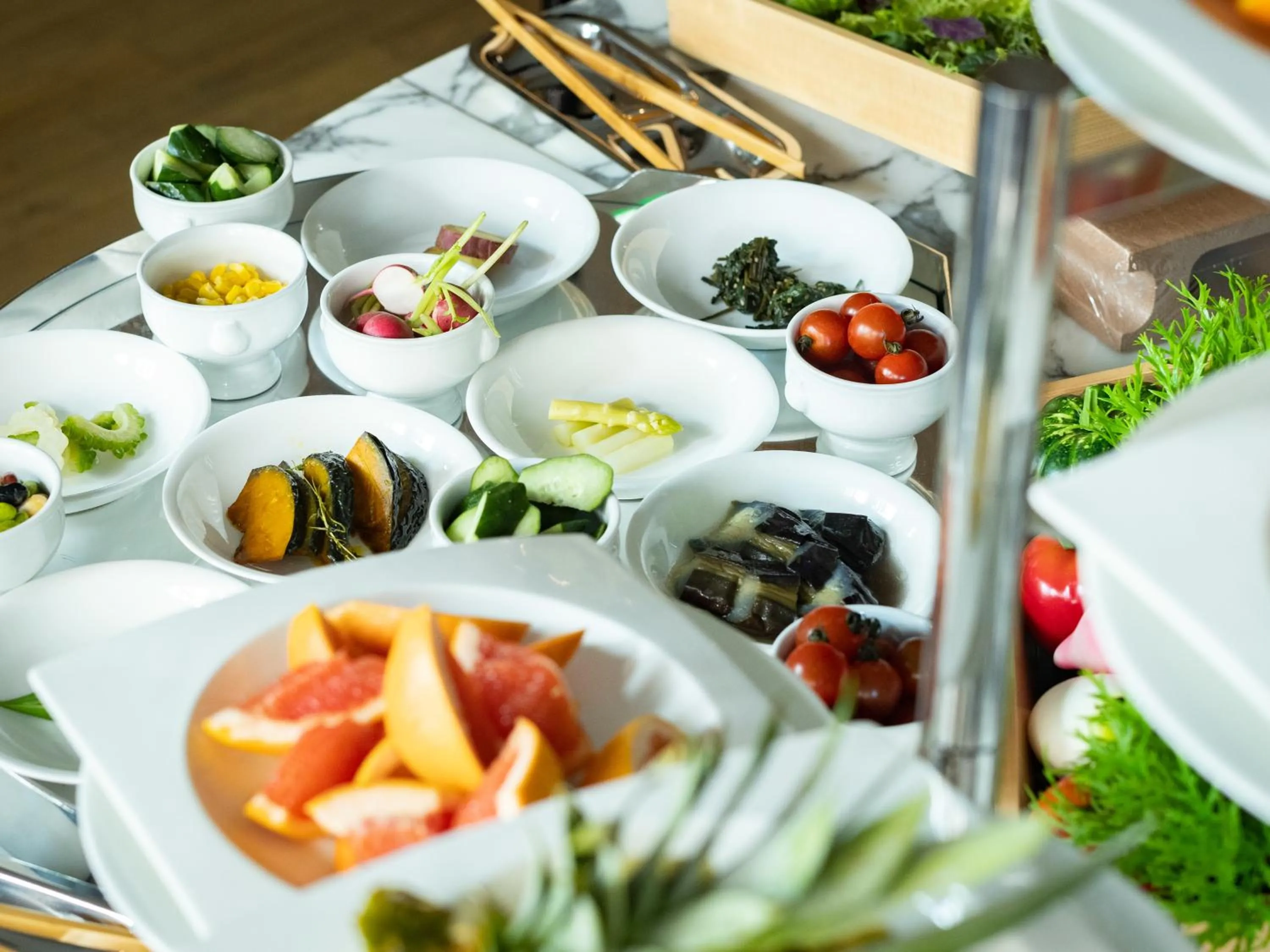 Buffet breakfast in Tenza Hotel at Hakata Station