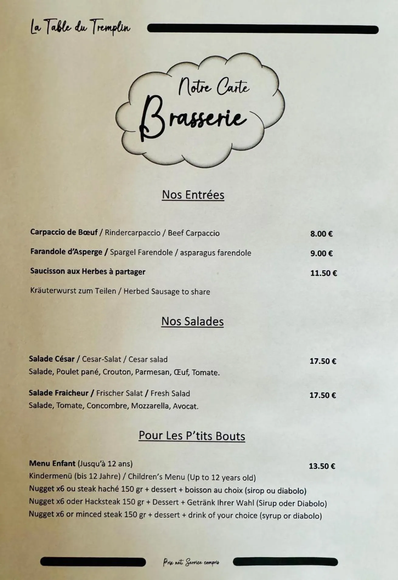 Restaurant/places to eat in Hôtel & Spa du Tremplin