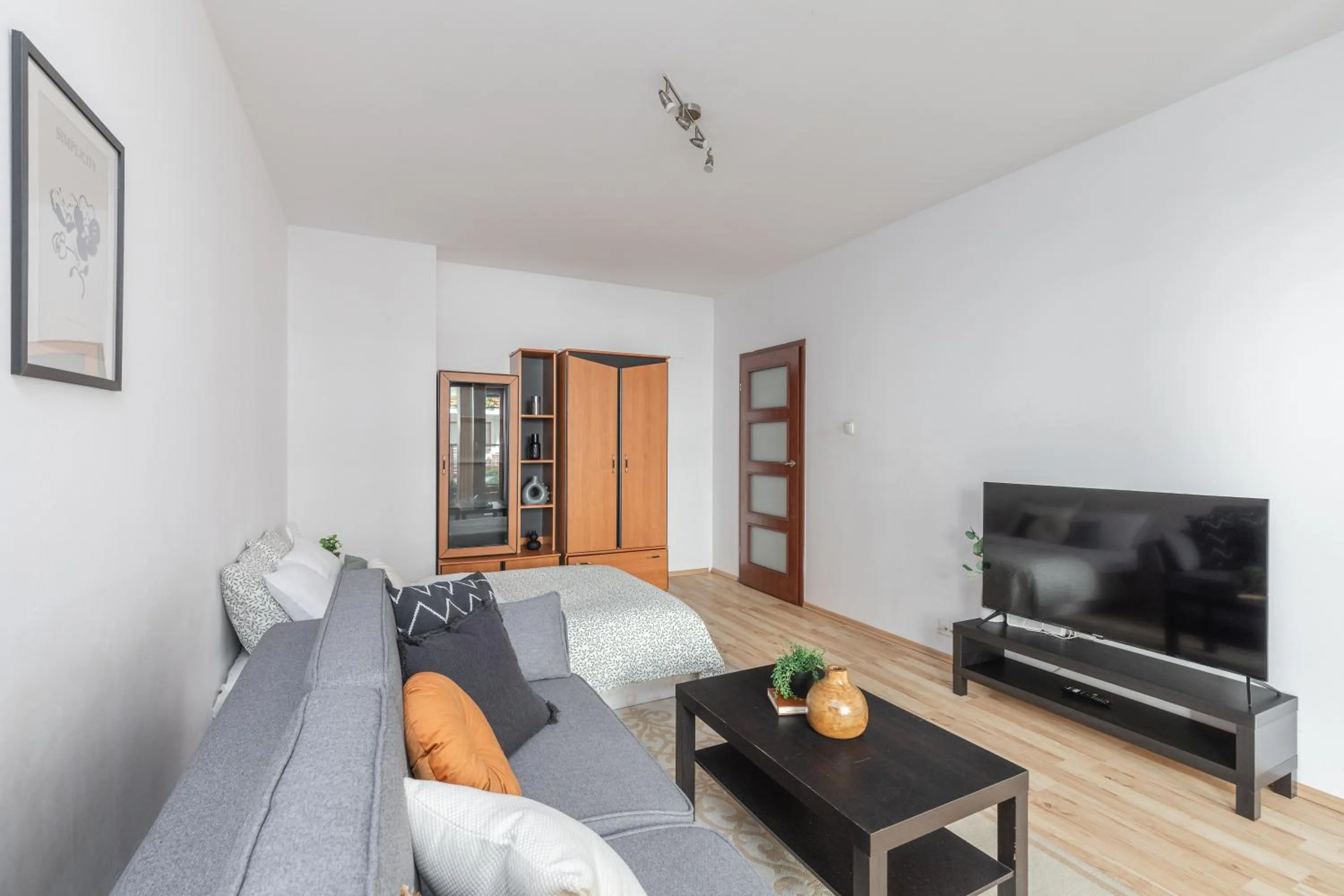 Living room, Bed in SuperApart Chełmska 9 - Blisko Olinek i WFDIF