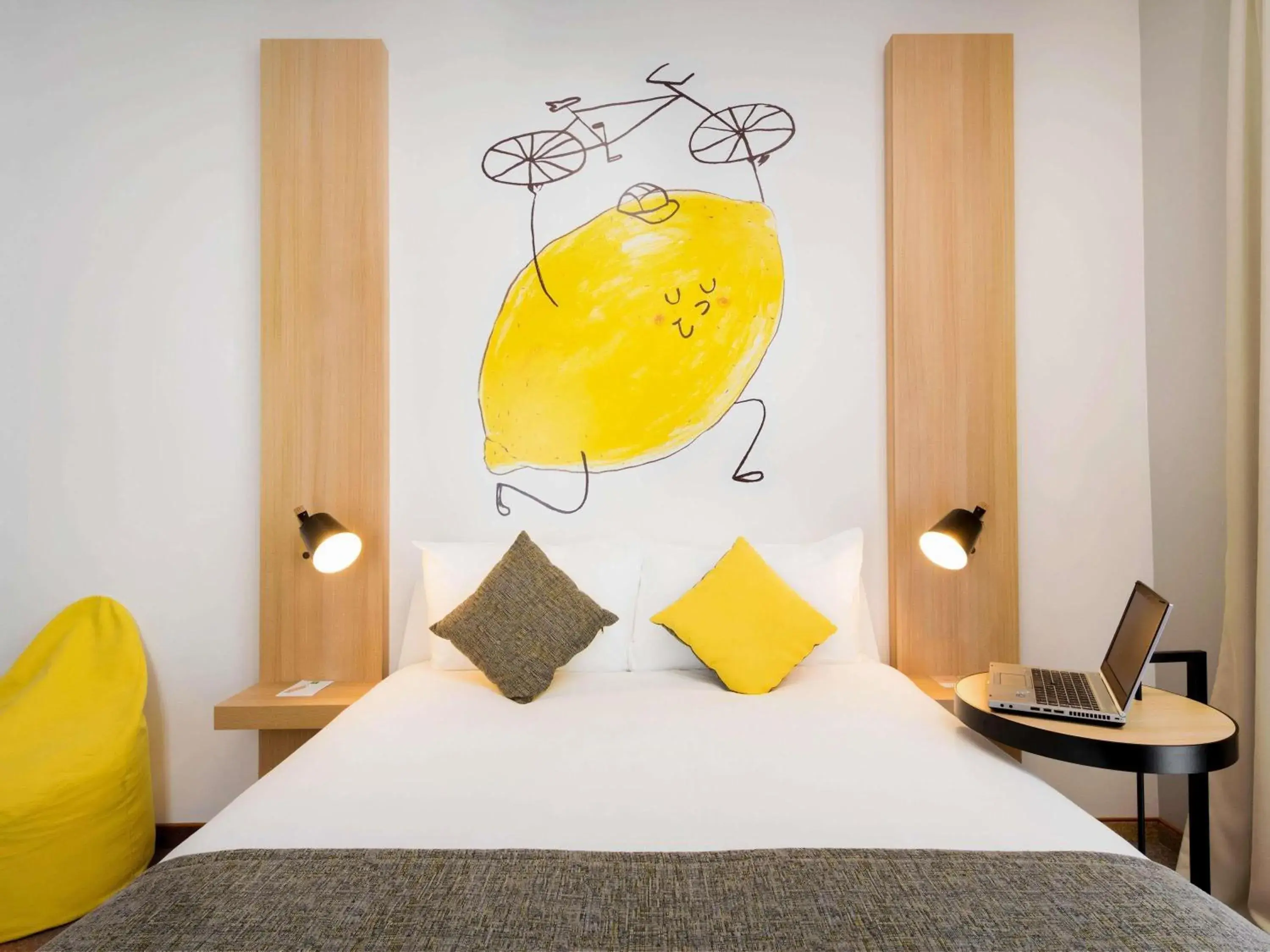 Bedroom, Bed in Ibis Styles Budapest City Bedroom, Bed in Ibis Styles Budapest City