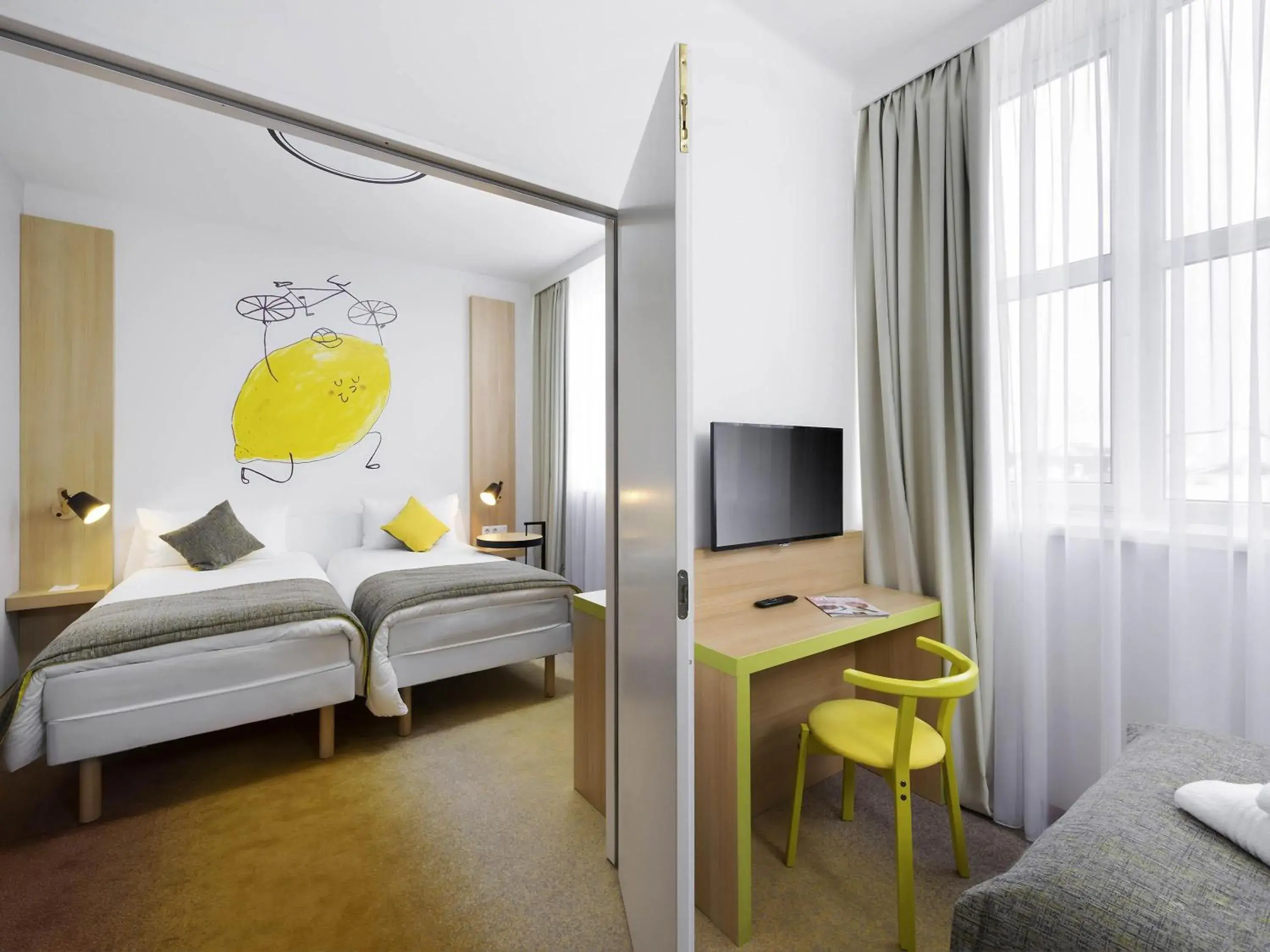 Bedroom, Bed in Ibis Styles Budapest City Bedroom, Bed in Ibis Styles Budapest City