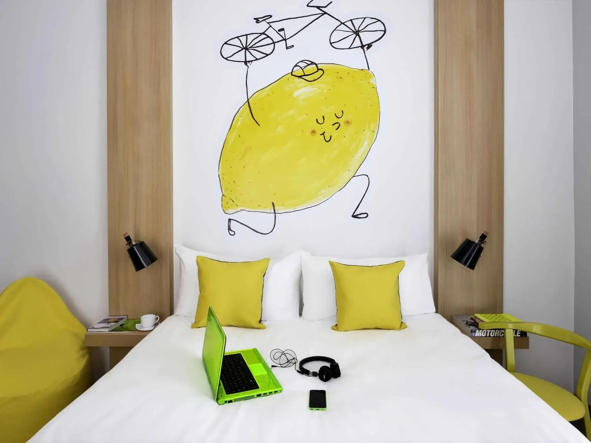 Bedroom, Bed in Ibis Styles Budapest City Bedroom, Bed in Ibis Styles Budapest City