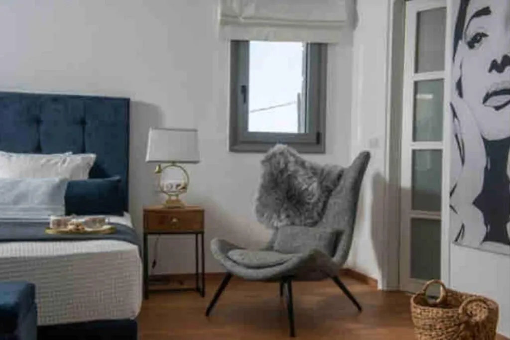 Bedroom in Opsis Luxury Villa with swimming pool