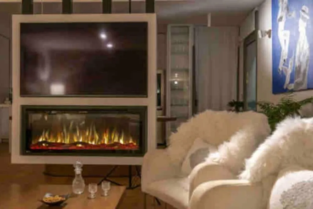 Living room in Opsis Luxury Villa with swimming pool