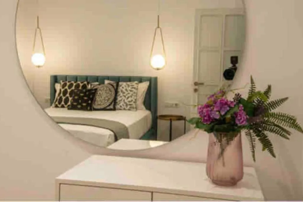 Bedroom in Opsis Luxury Villa with swimming pool