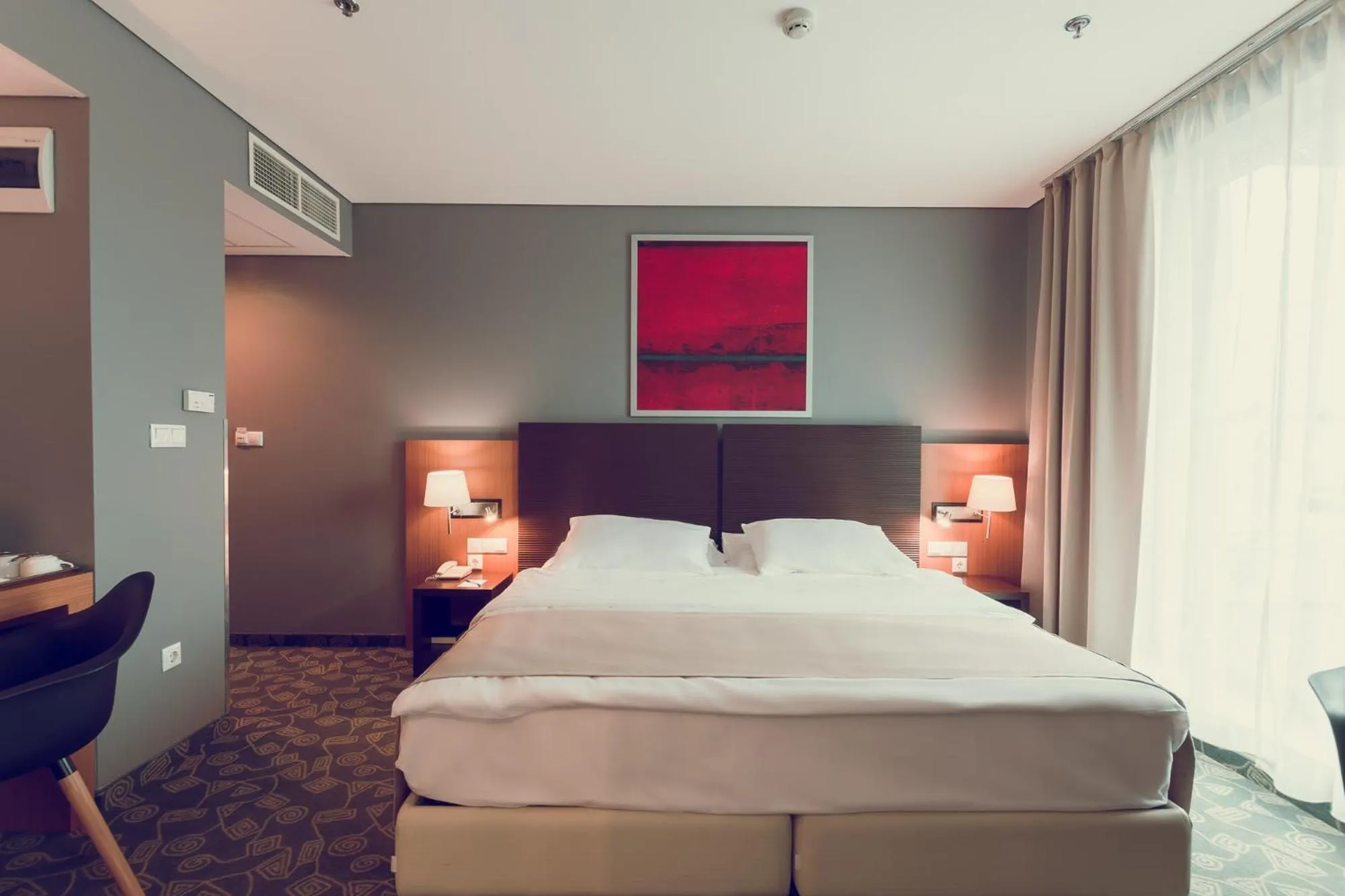 Balcony/Terrace, Bed in Hotel Museum Budapest