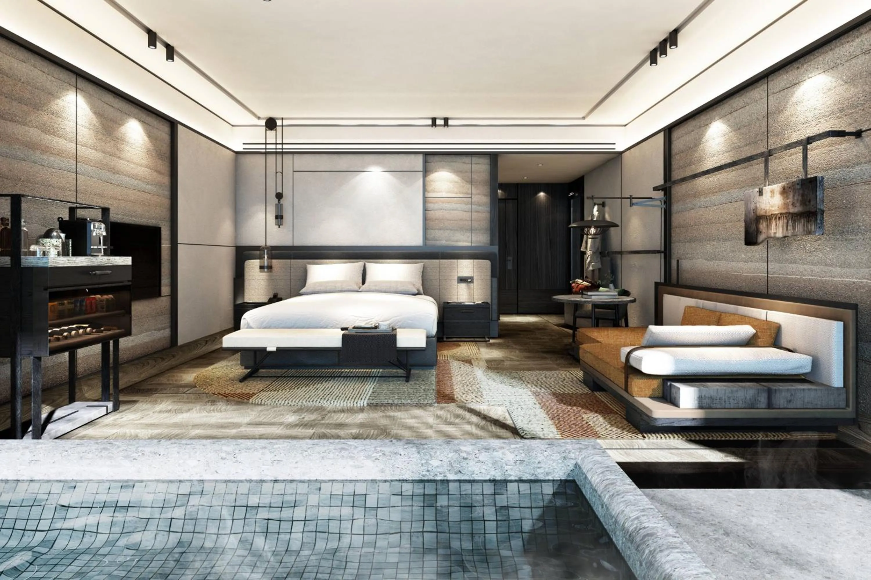 Photo of the whole room, Bed in Nanjing, Jiangning, Autograph Collection