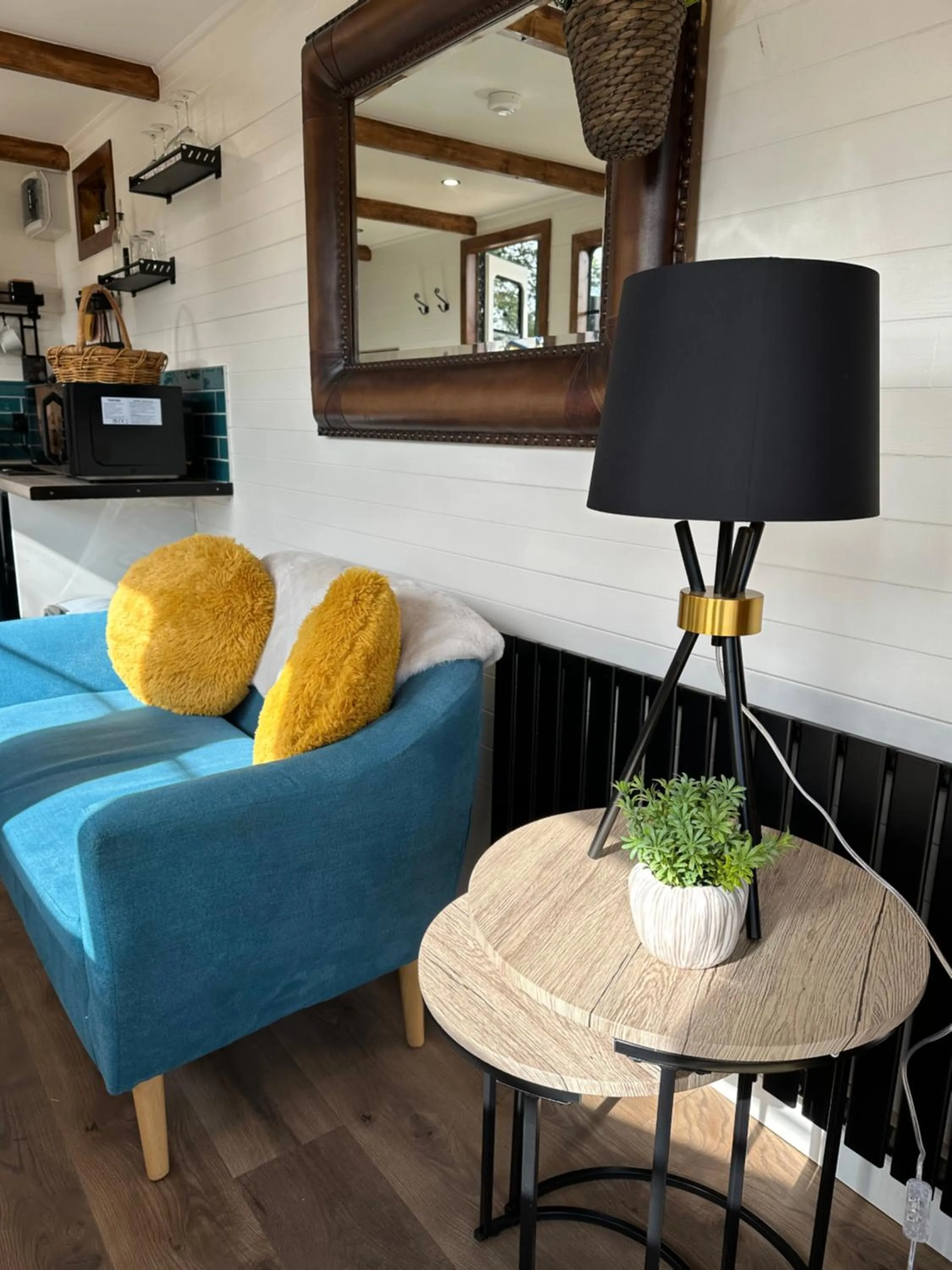 Seating area in Greenvale Cabins