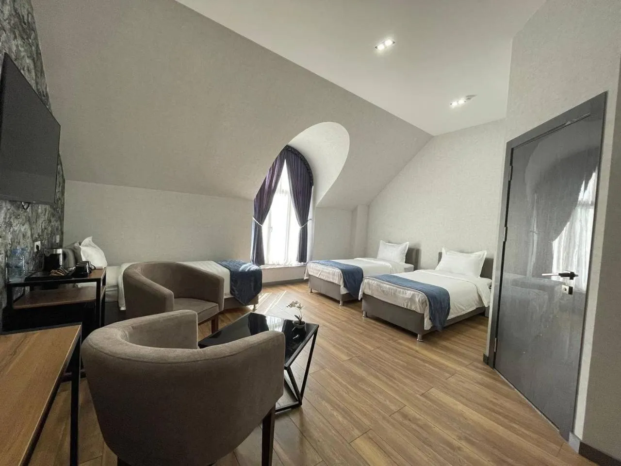 View (from property/room), Bed in Alpha Plaza Hotel & SPA