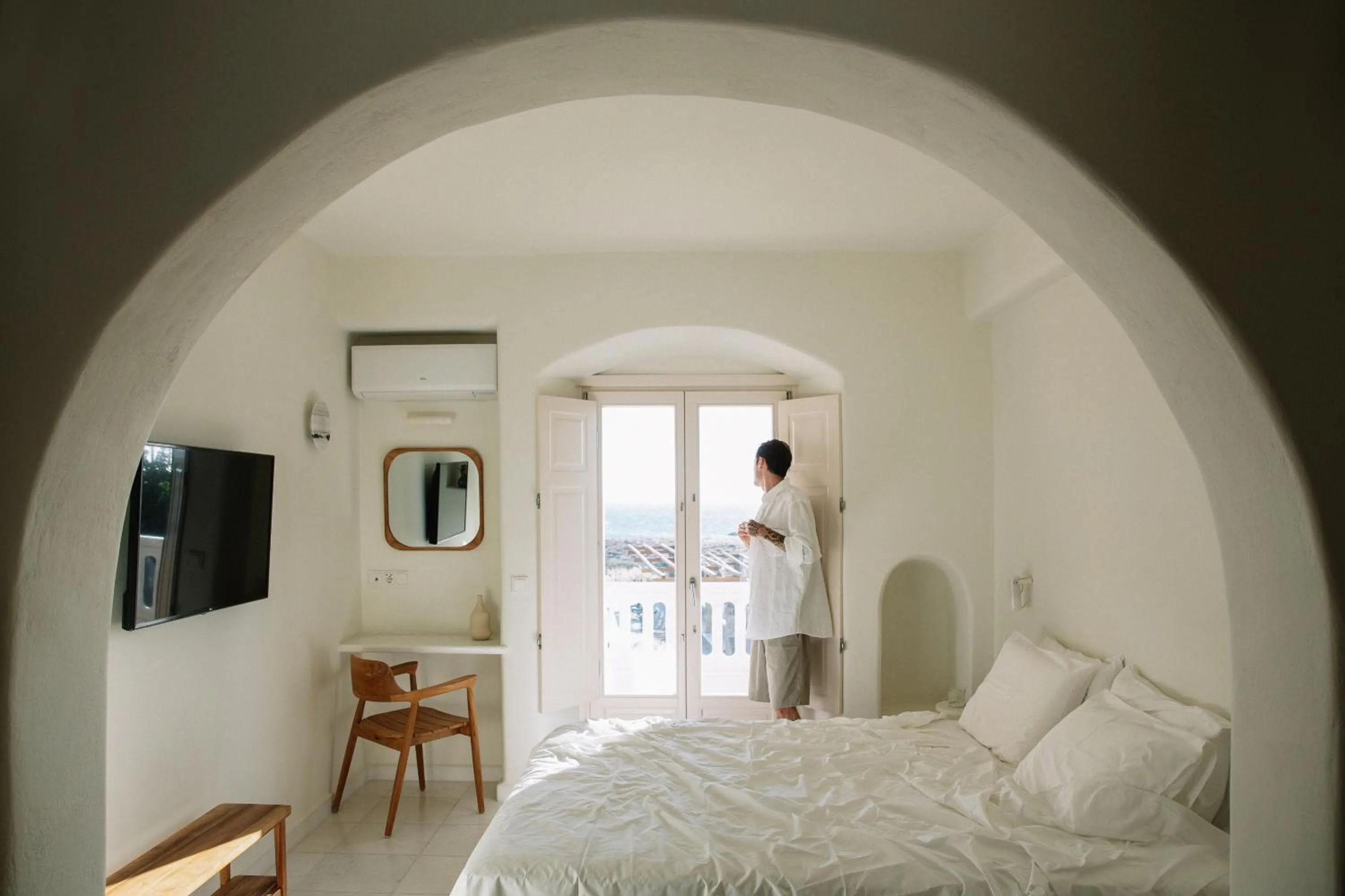 Bedroom, Bed in Ammothines Cycladic Suites