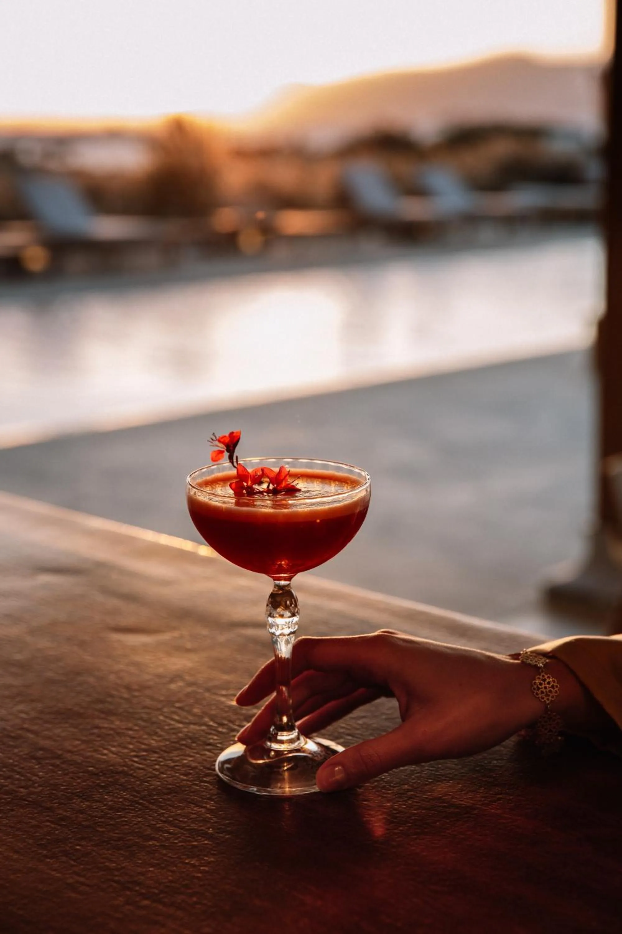 Drinks in Ammothines Cycladic Suites