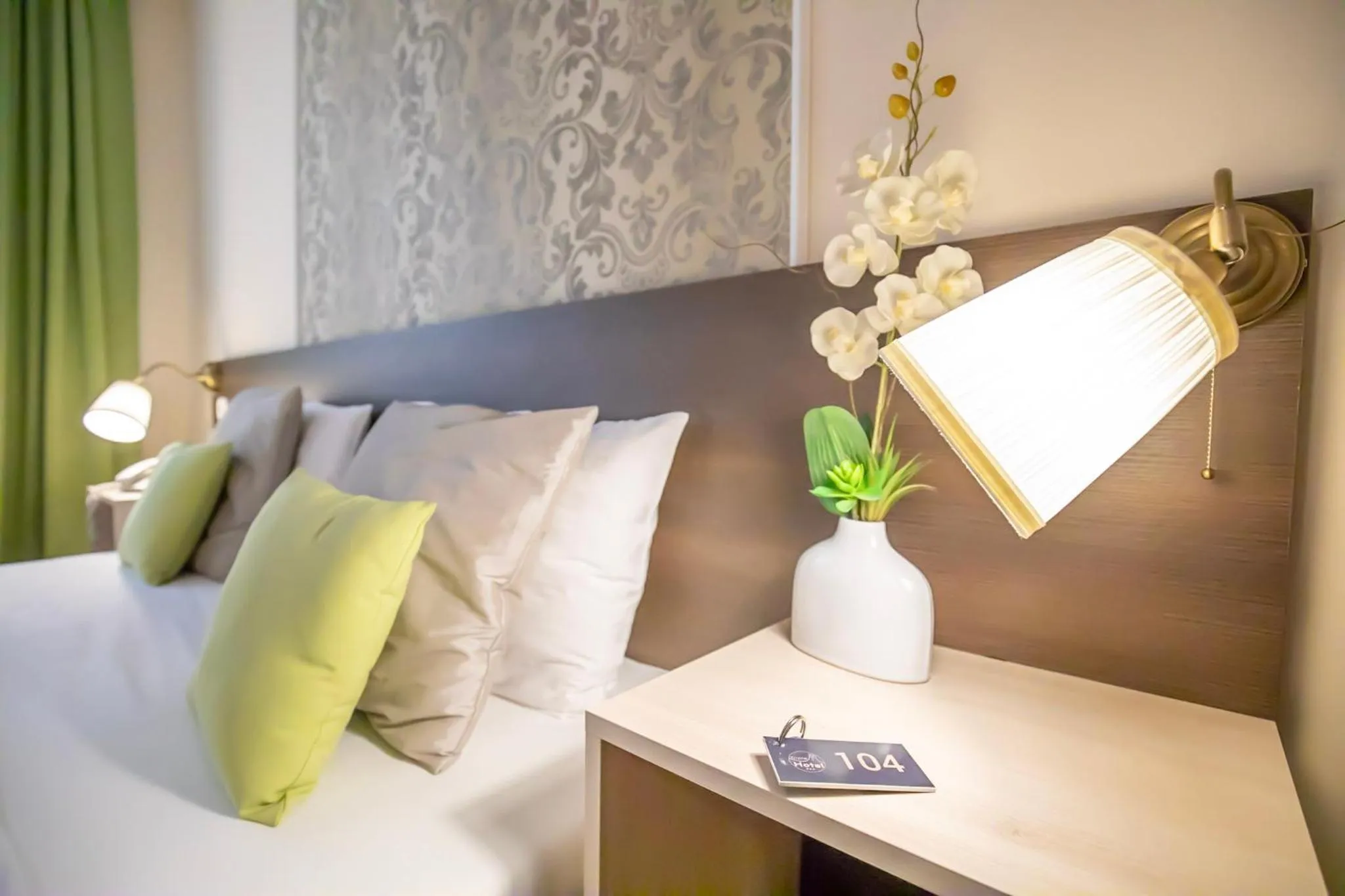 Decorative detail, Bed in Triple M Hotel