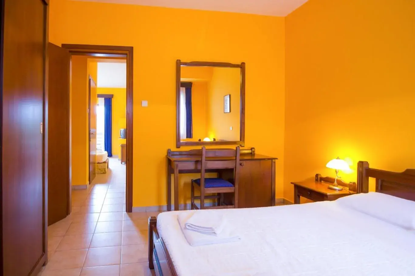 Bed in Roxani Country House Resort Bed in Roxani Country House Resort