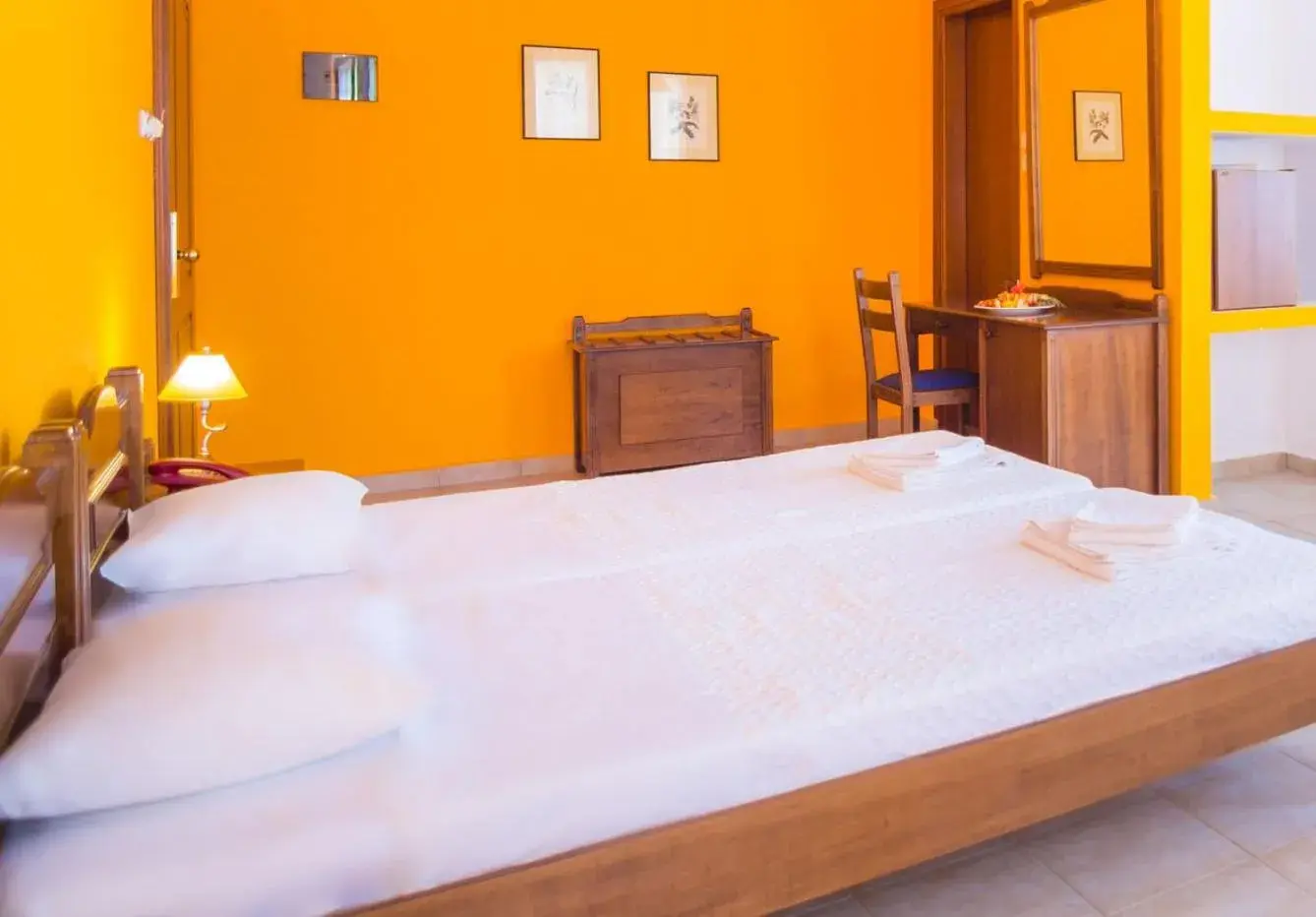 Bed in Roxani Country House Resort Bed in Roxani Country House Resort