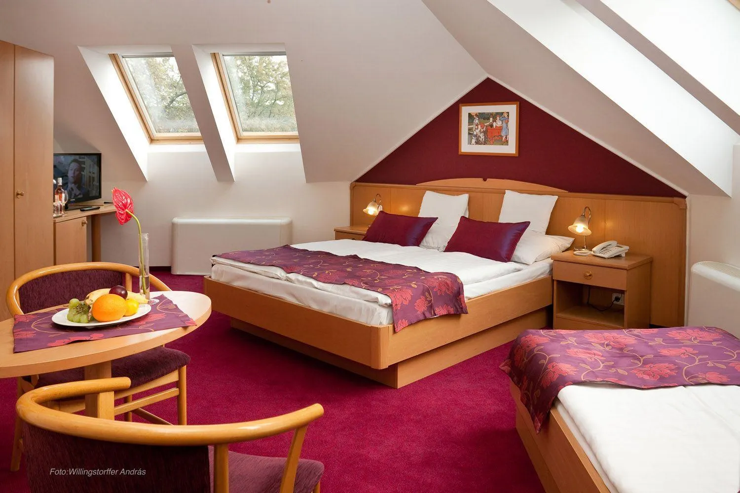 Bedroom, Bed in Hotel Kálvária