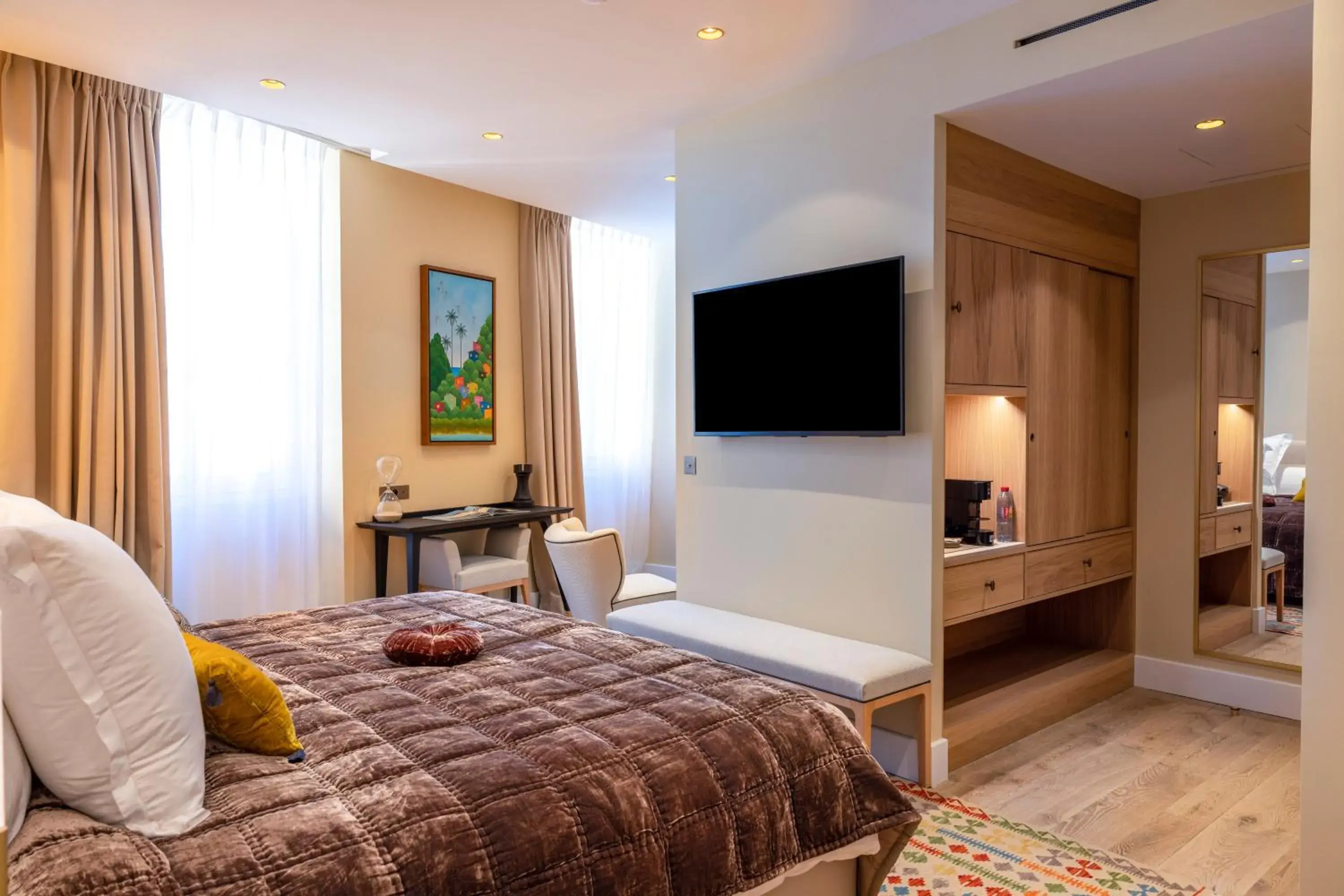 Bed in Hotel La Mère Germaine Bed in Hotel La Mère Germaine