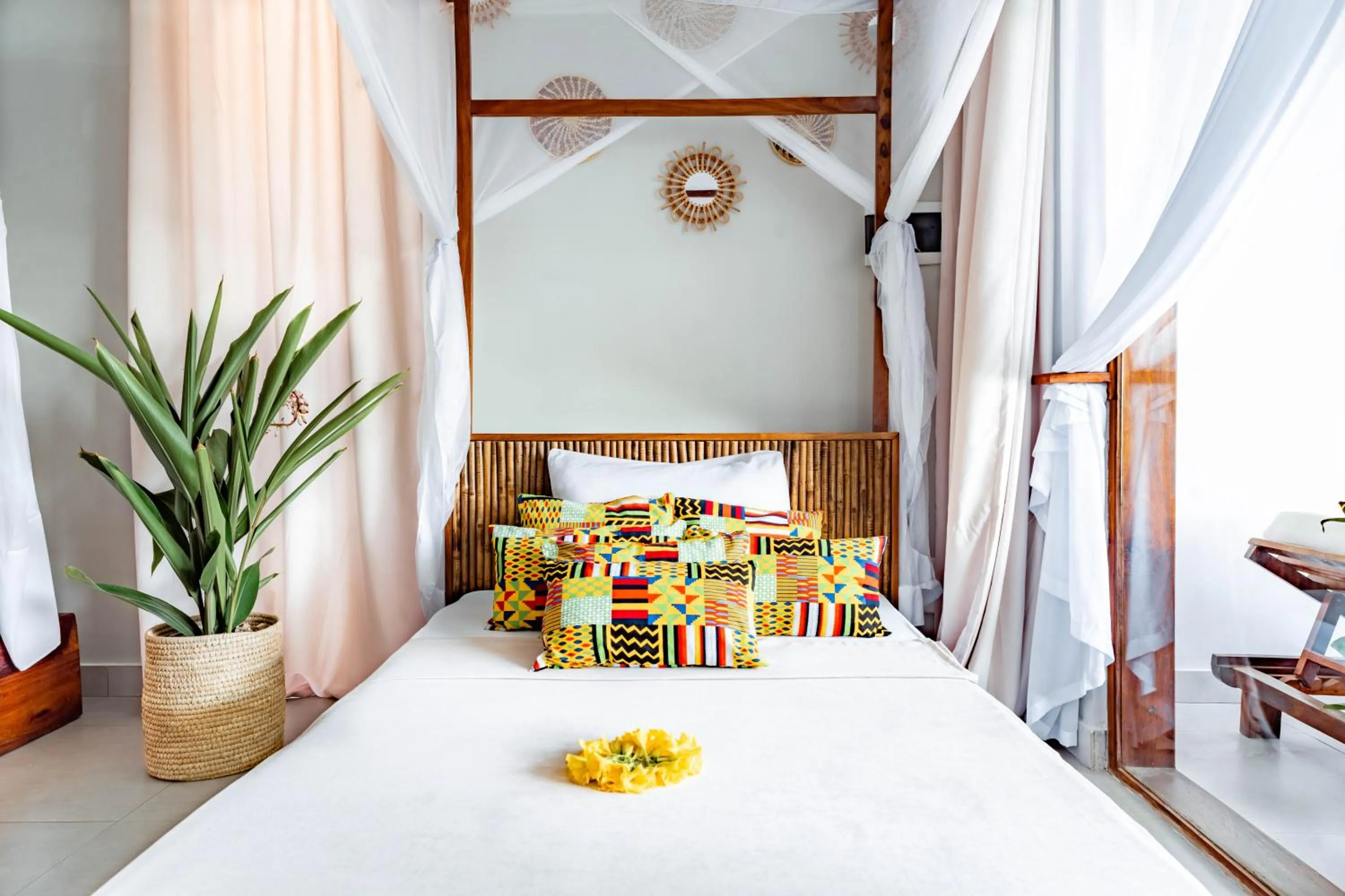 Bed in Zanzibella Hotel & SPA